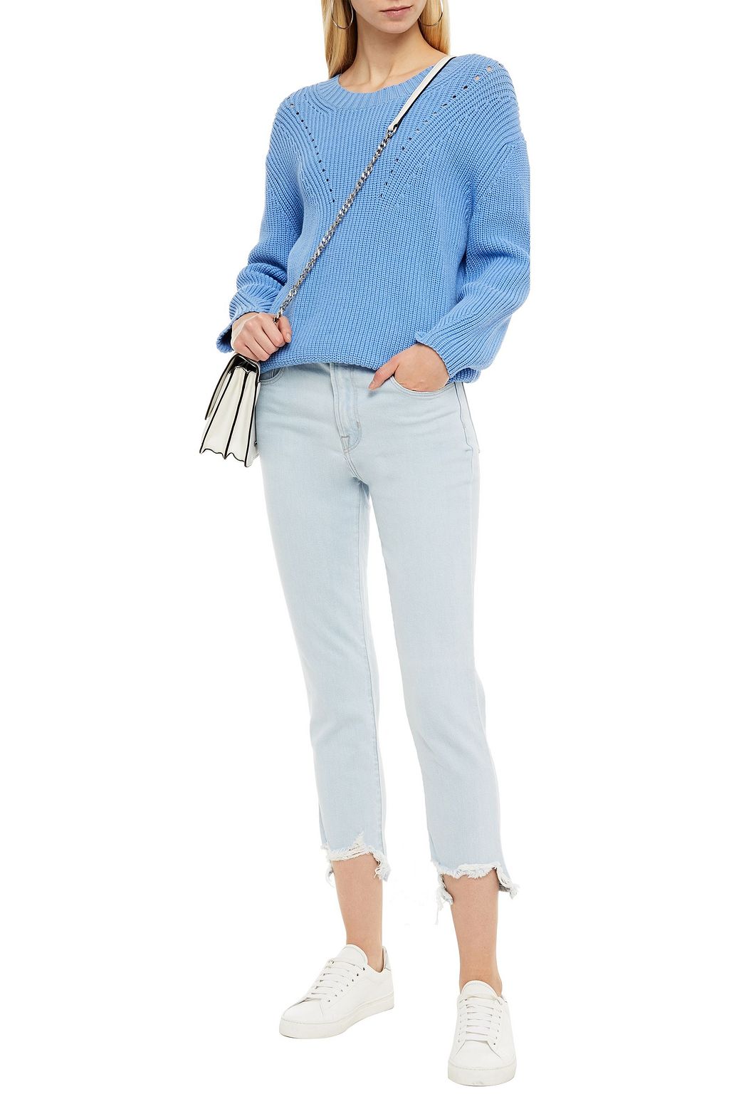 J BRAND Ruby cropped distressed high-rise skinny jeans