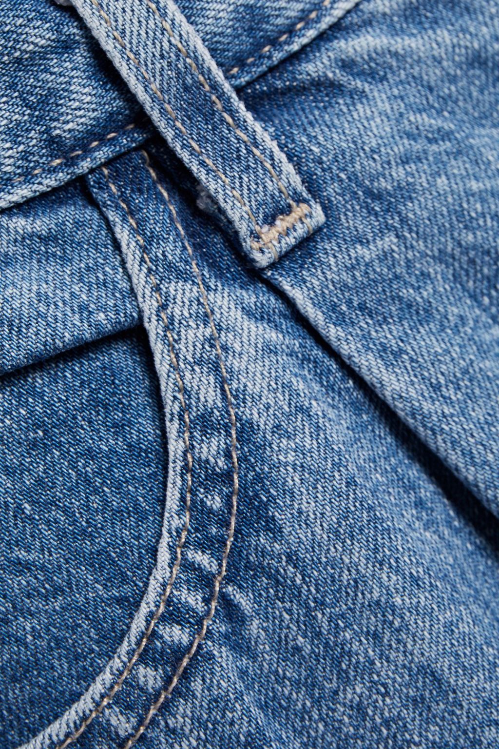 J BRAND Cropped pleated high-rise straight-leg jeans
