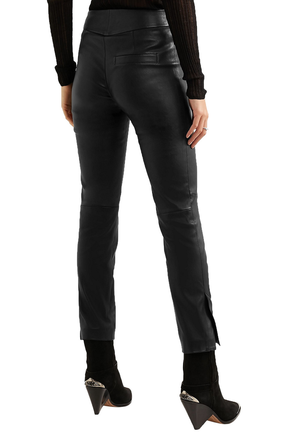 ISABEL MARANT MOFIRA CROPPED LEATHER SKINNY PANTS