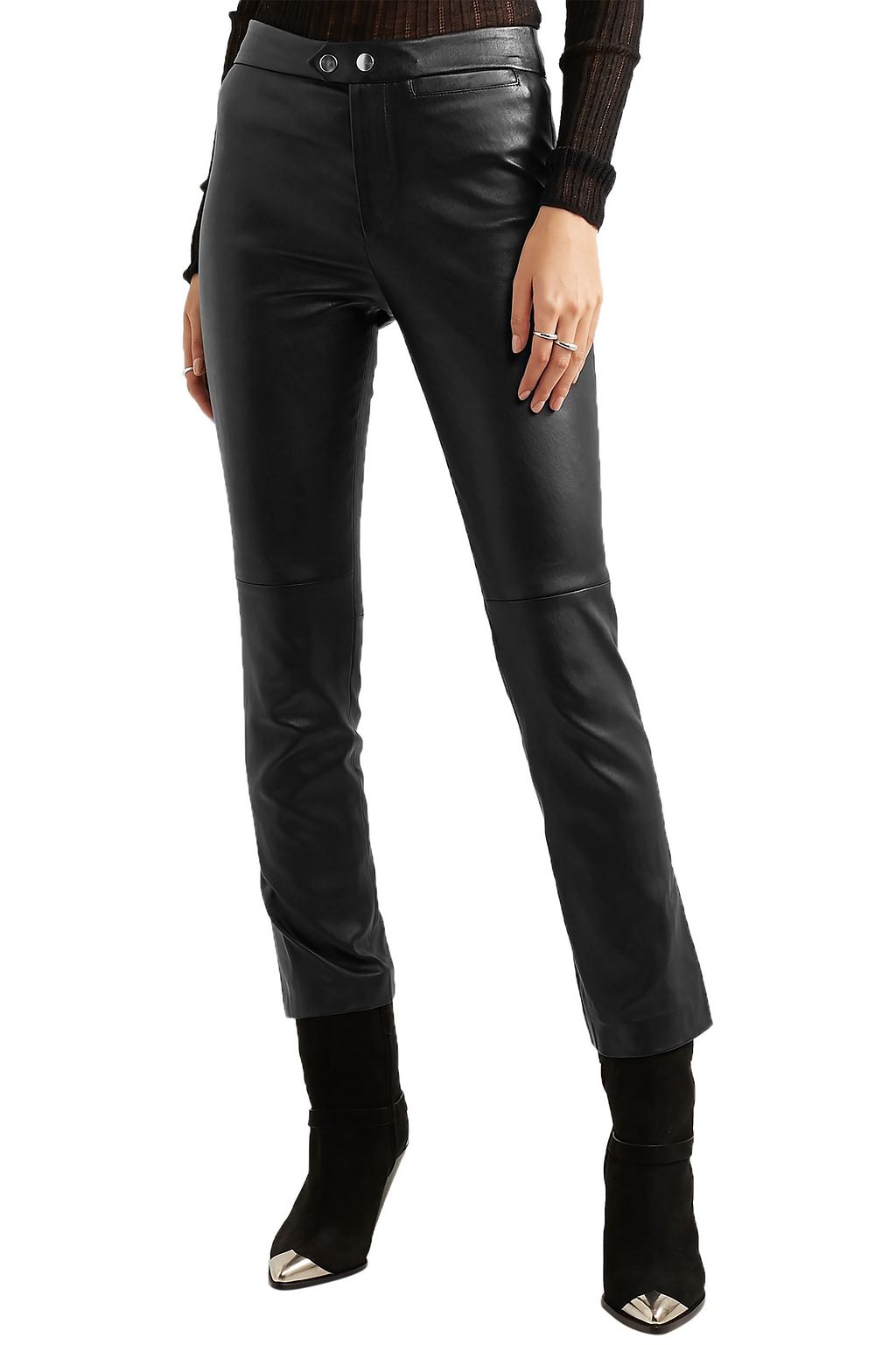 ISABEL MARANT Mofira cropped leather skinny pants