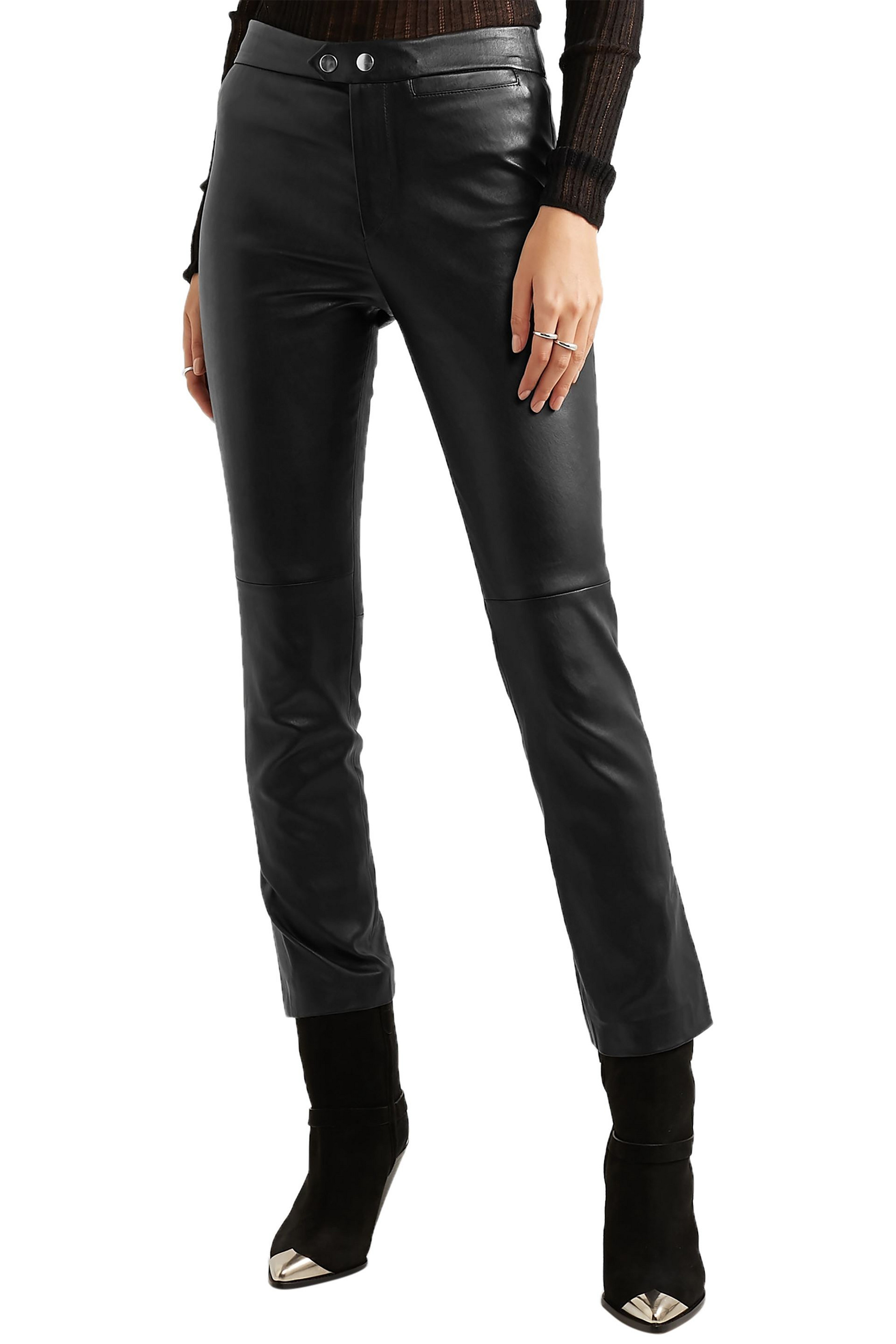 Isabel Marant Mofira cropped leather skinny pants