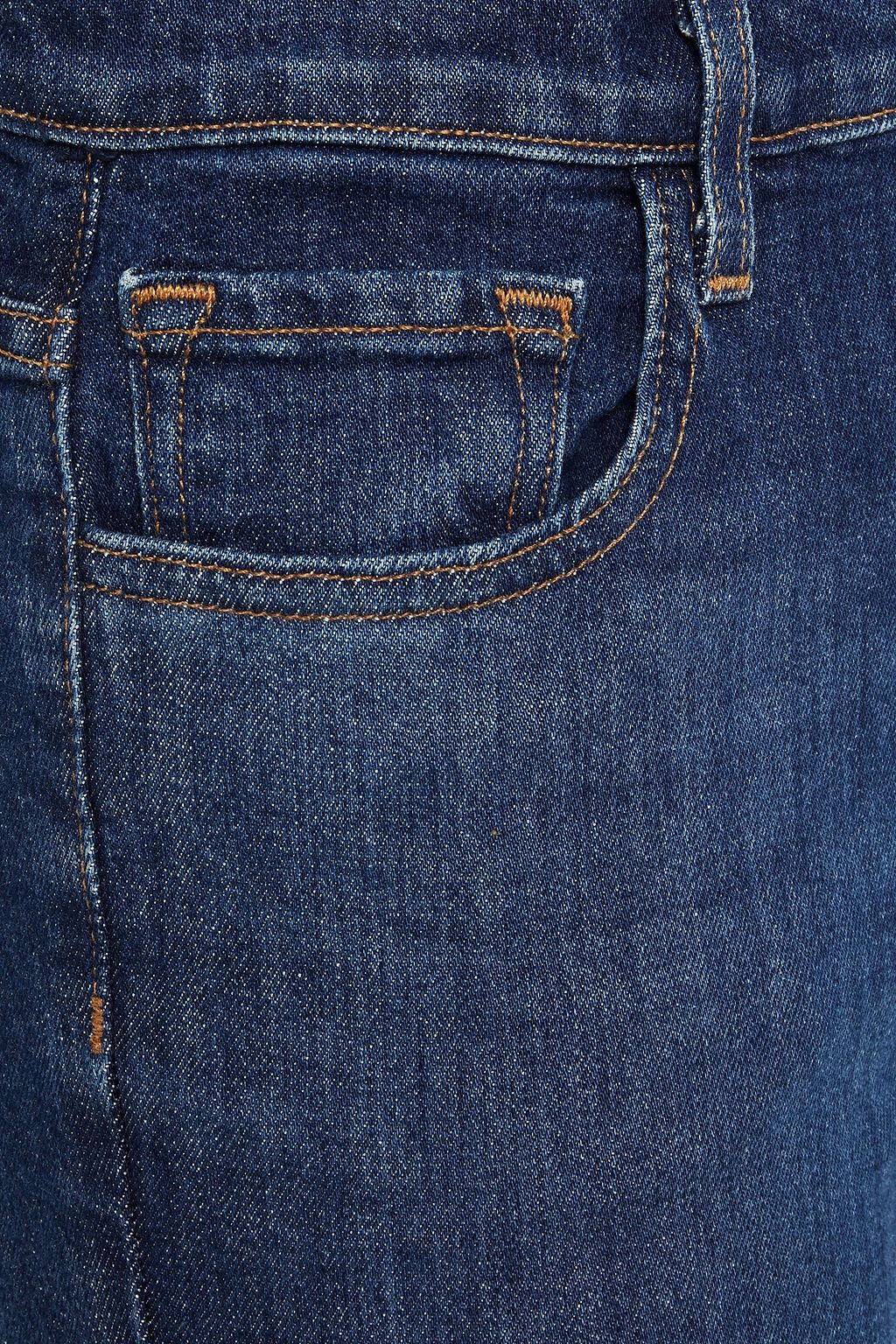 J BRAND Cropped high-rise straight-leg jeans