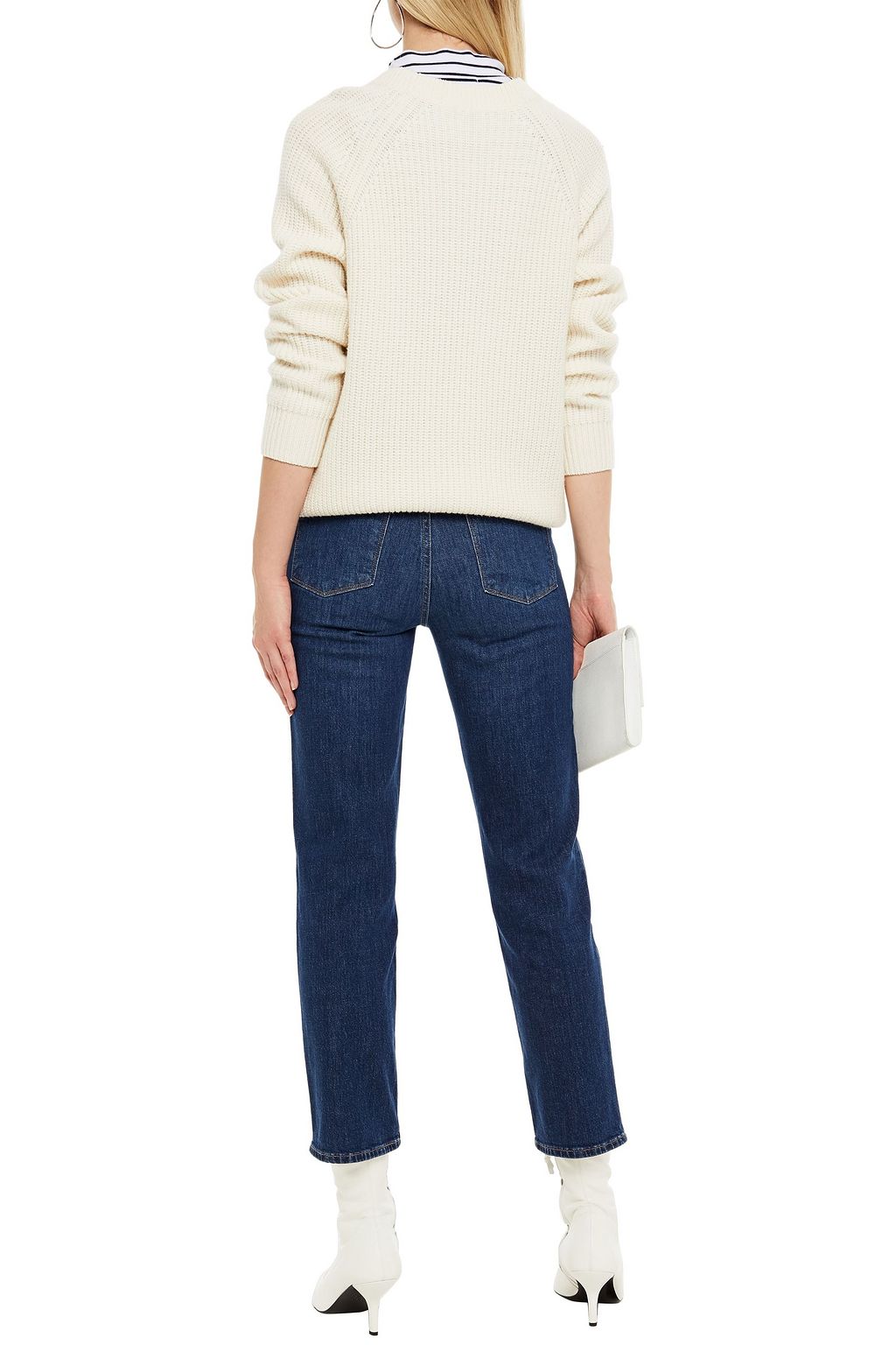 J BRAND Cropped high-rise straight-leg jeans