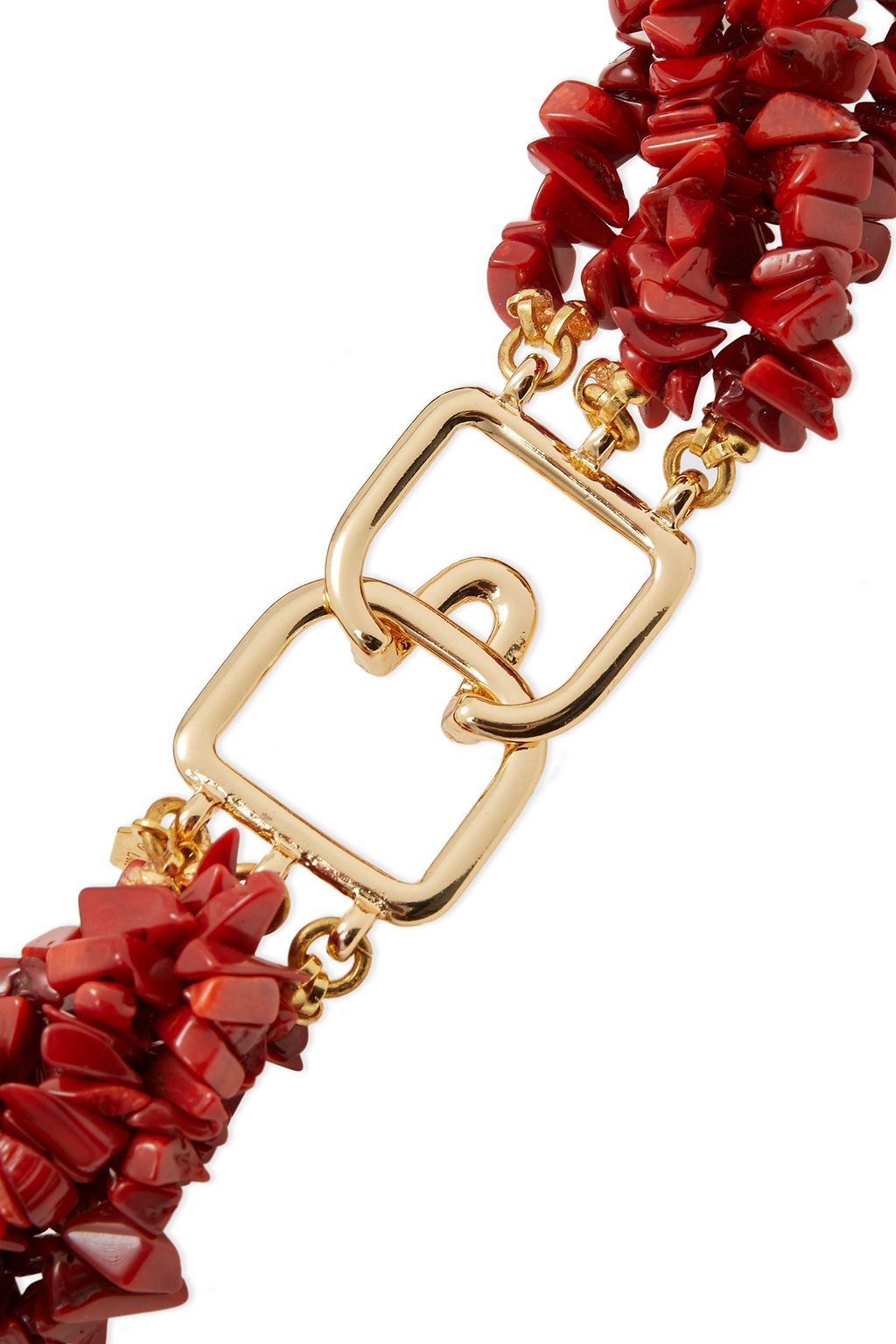 KENNETH JAY LANE 22-karat gold-plated resin necklace