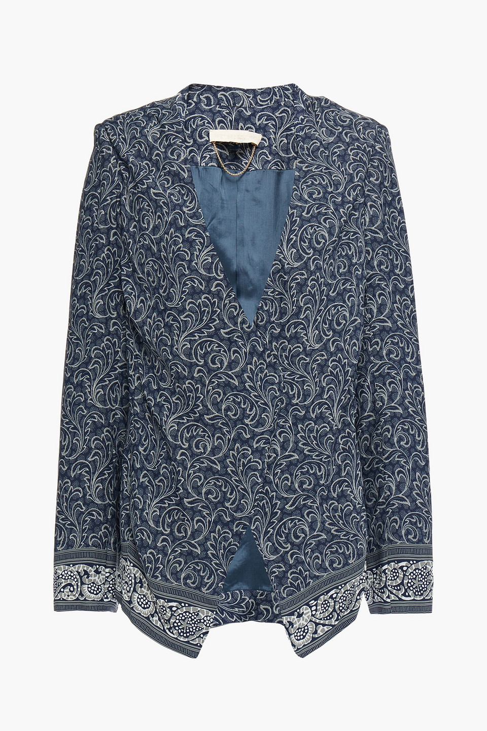 Printed crepe jacket