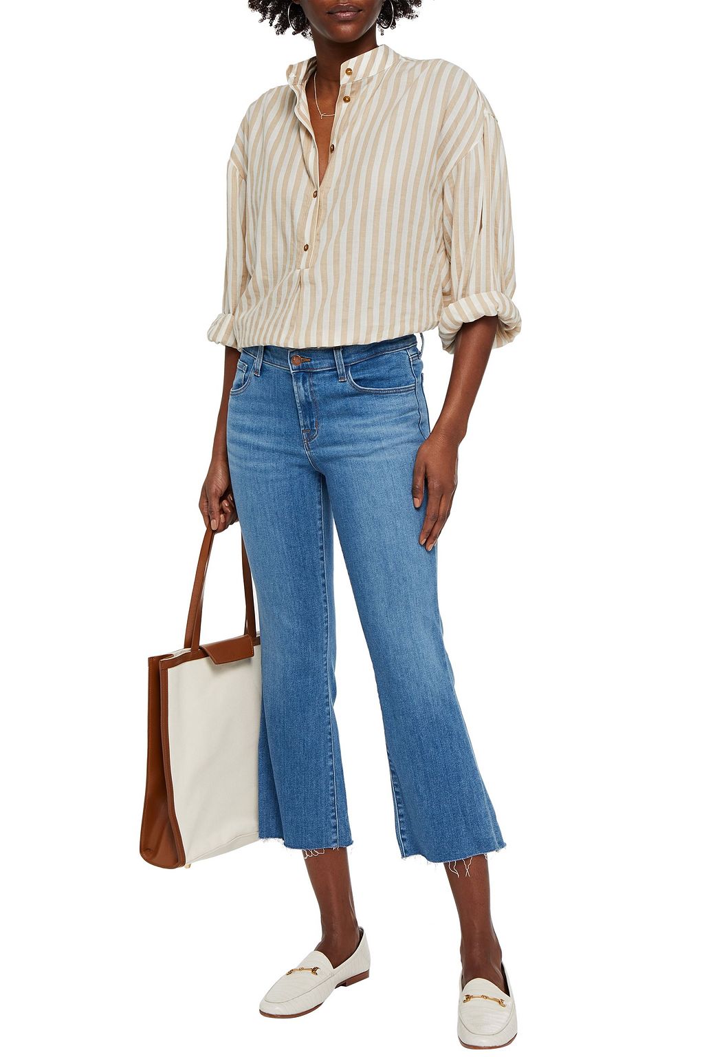 J BRAND Selena cropped mid-rise bootcut jeans