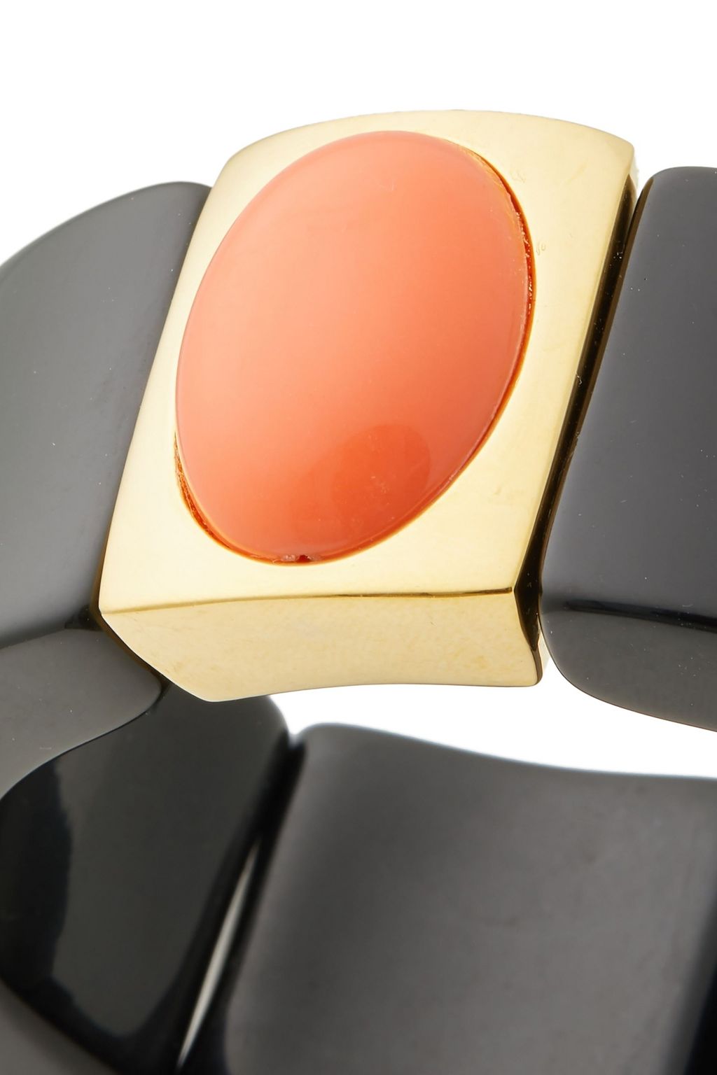 KENNETH JAY LANE 22-karat gold-plated resin bracelet