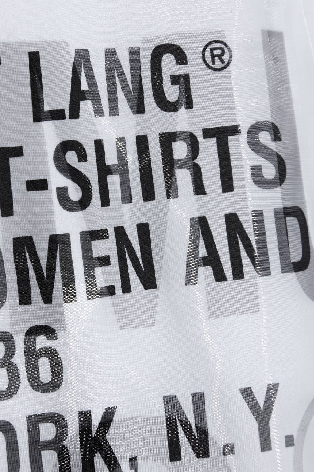 HELMUT LANG Layered printed jersey and organza dress