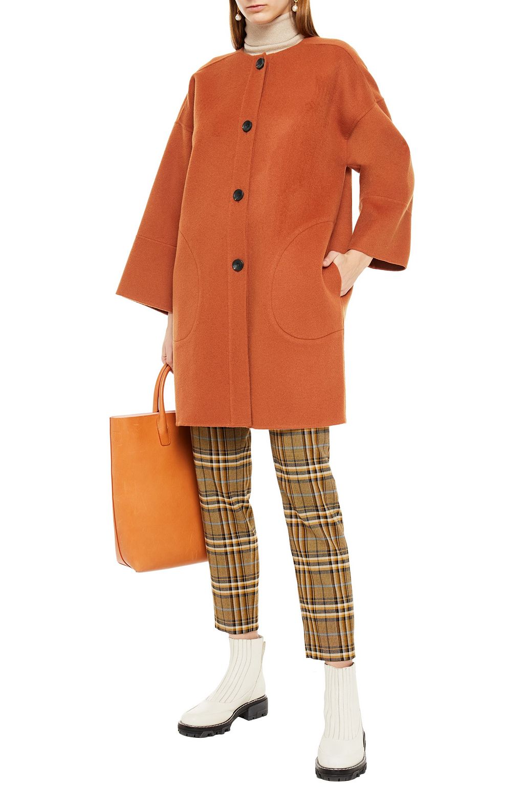 VANESSA BRUNO Nash wool and cashmereblend felt coat THE