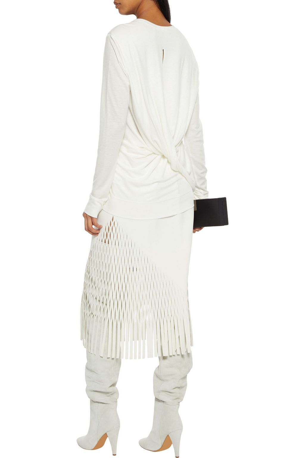 HELMUT LANG Twist-back Tencel-jersey top