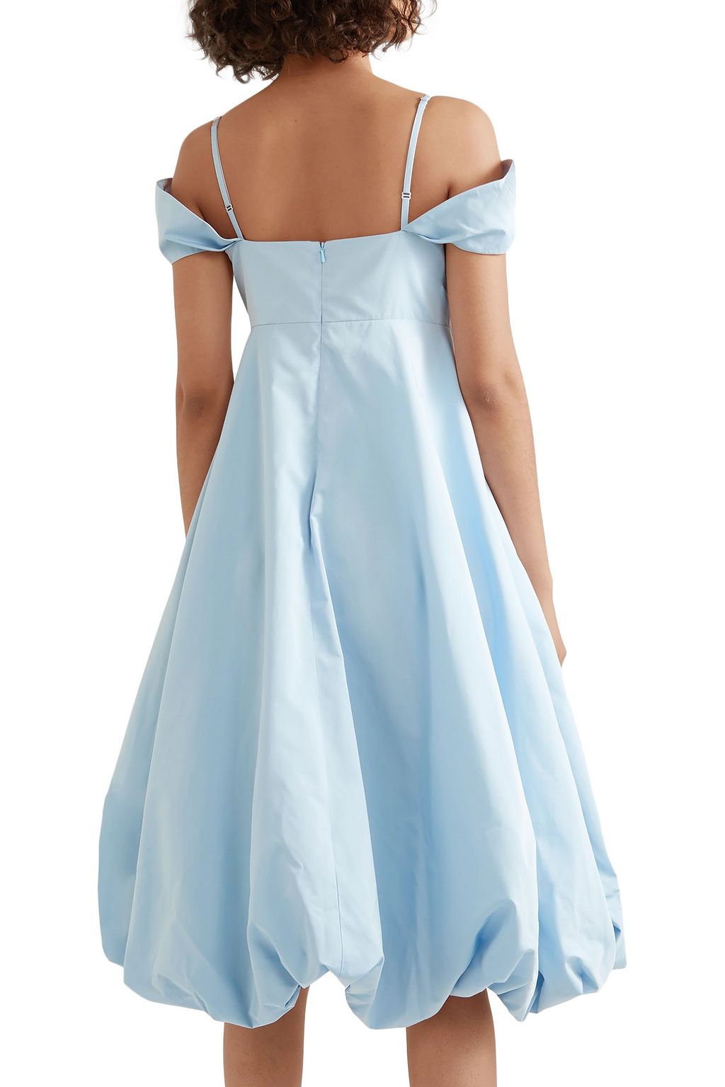 SIMONE ROCHA Bell cold-shoulder gathered taffeta midi dress
