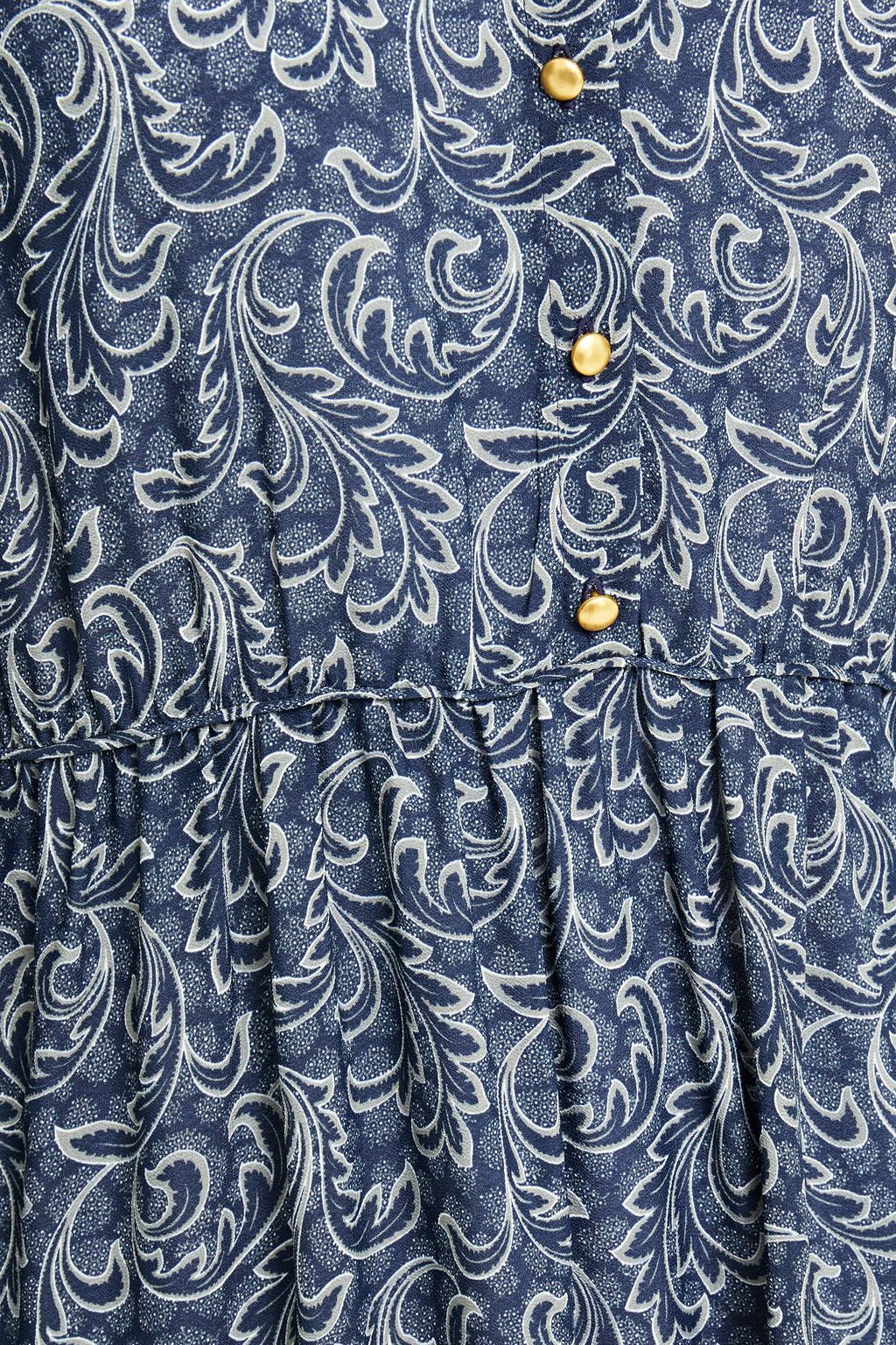 VANESSA BRUNO Niky gathered printed crepe mini dress