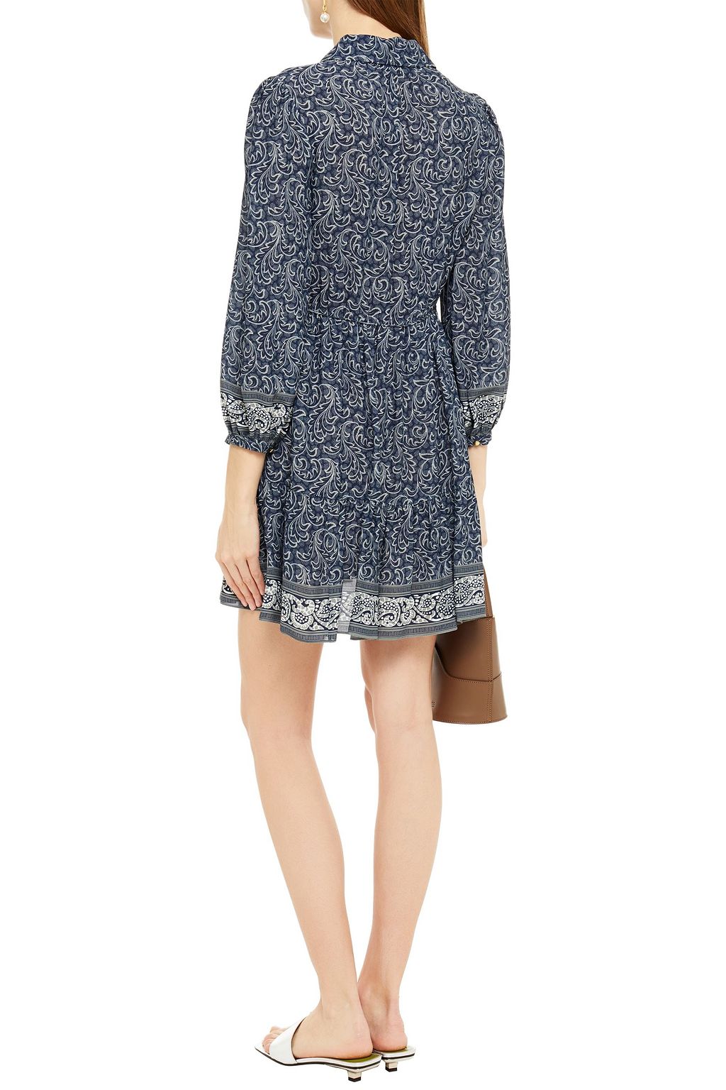 VANESSA BRUNO Niky gathered printed crepe mini dress