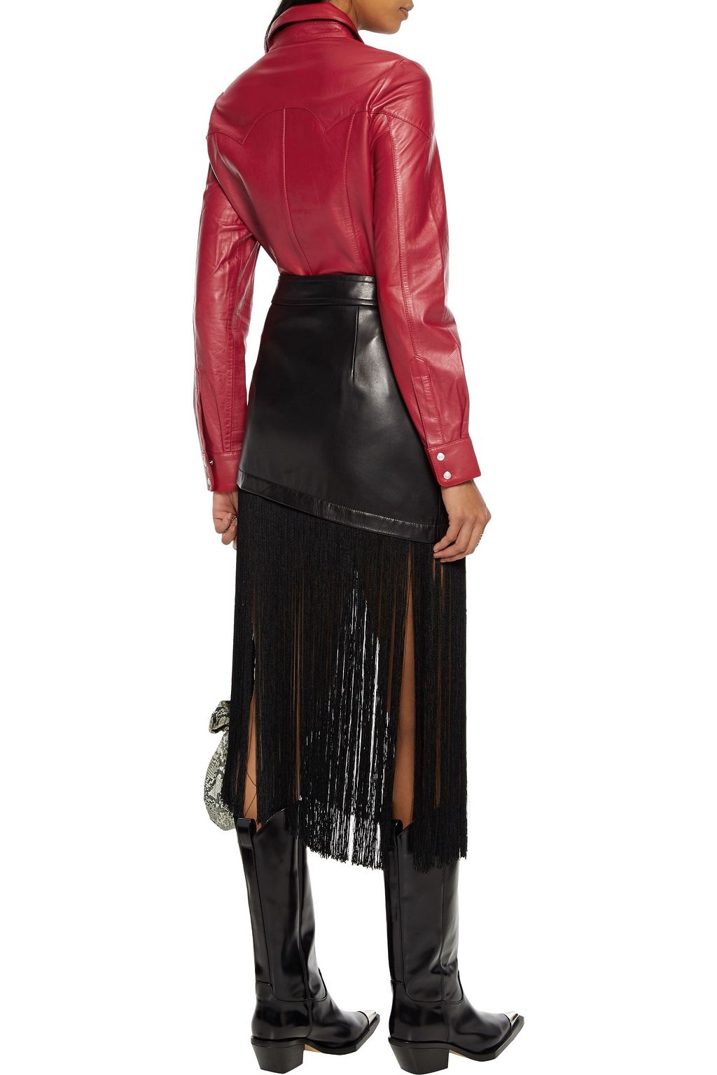 WALTER BAKER Mirabel leather shirt
