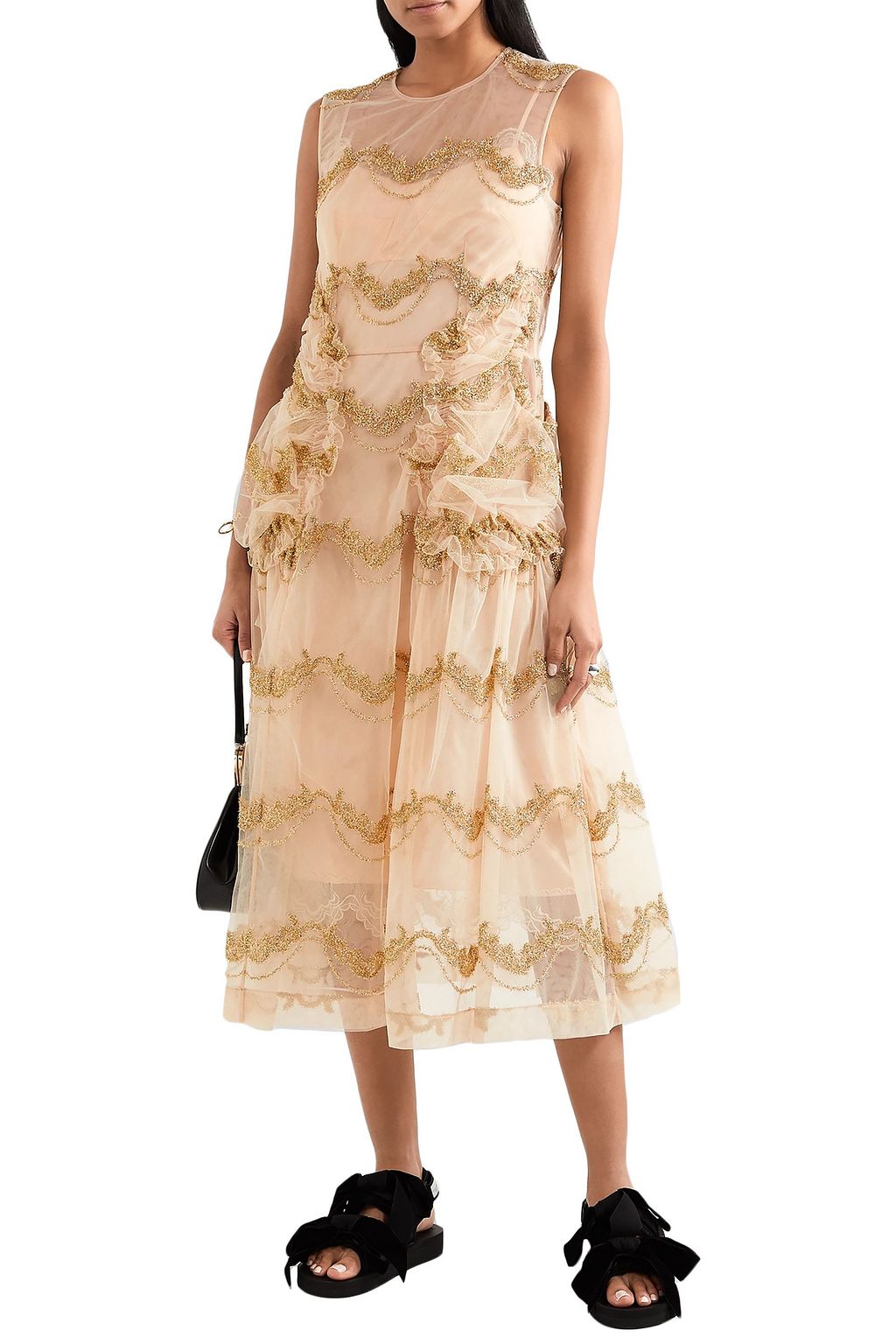 SIMONE ROCHA Ruffled sequined tulle dress