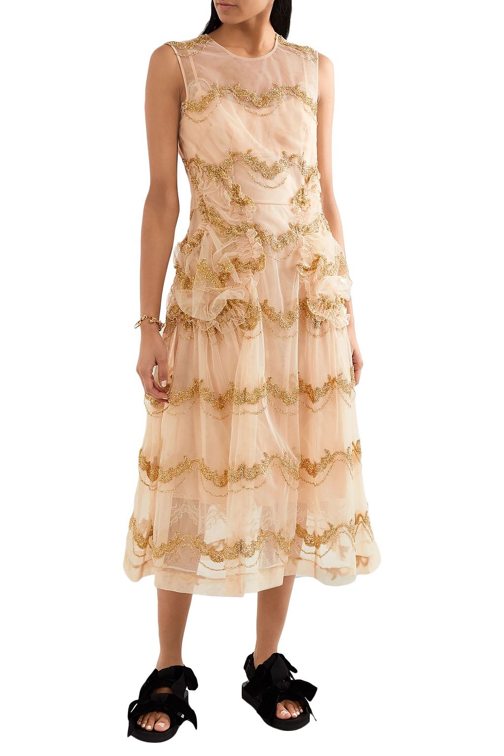 SIMONE ROCHA Ruffled sequined tulle dress