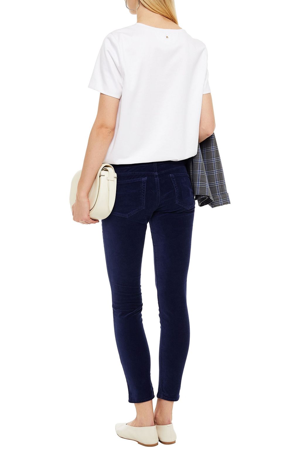 J BRAND Cotton-blend velvet skinny pants