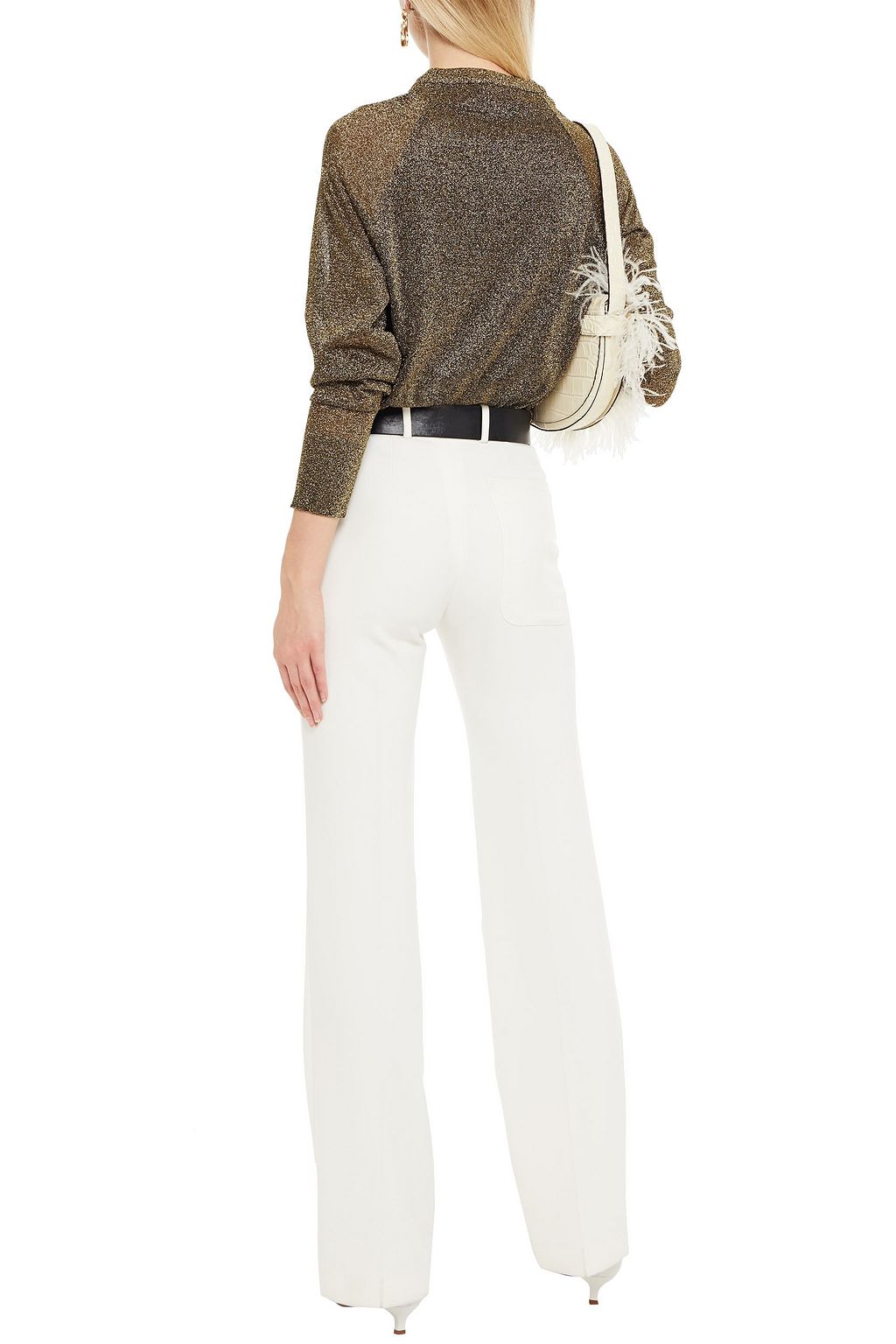 MISSONI Metallic crochet-knit sweater