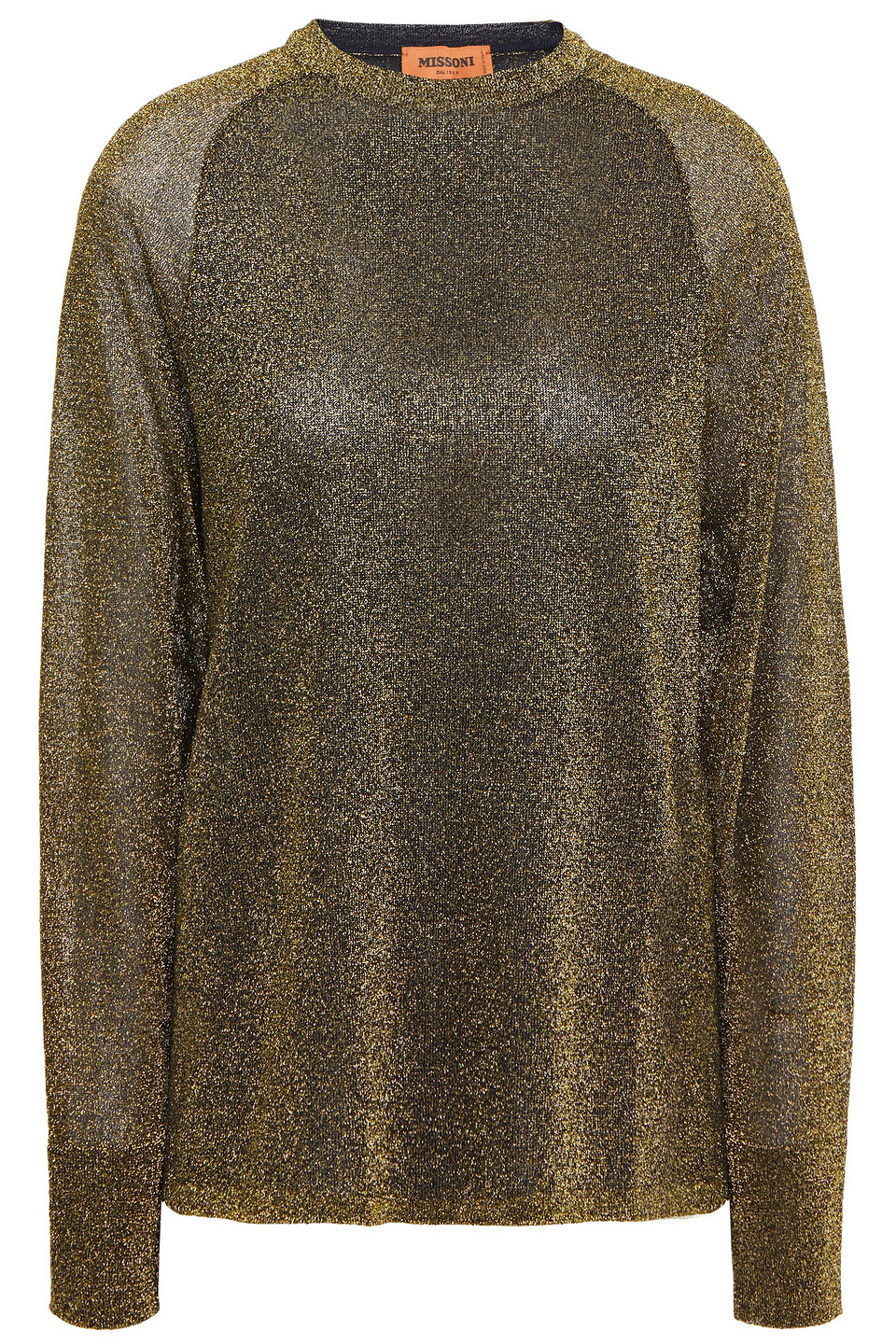 Missoni Woman Metallic Crochet-knit Sweater Black Size 44