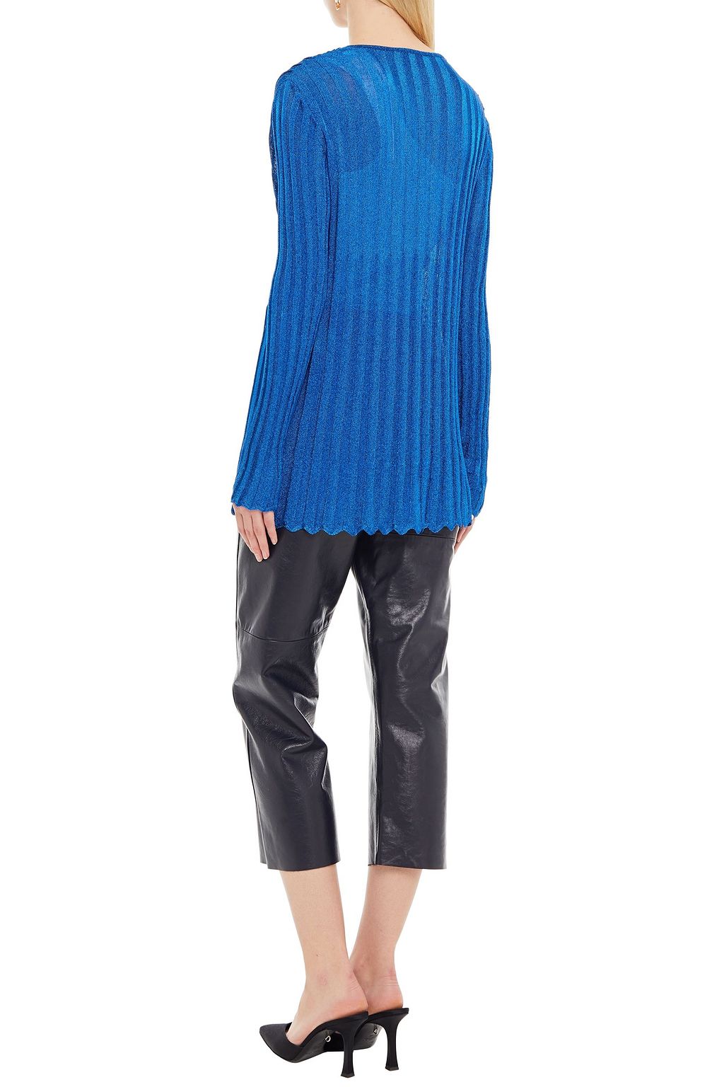 MISSONI Metallic ribbed-knit cardigan