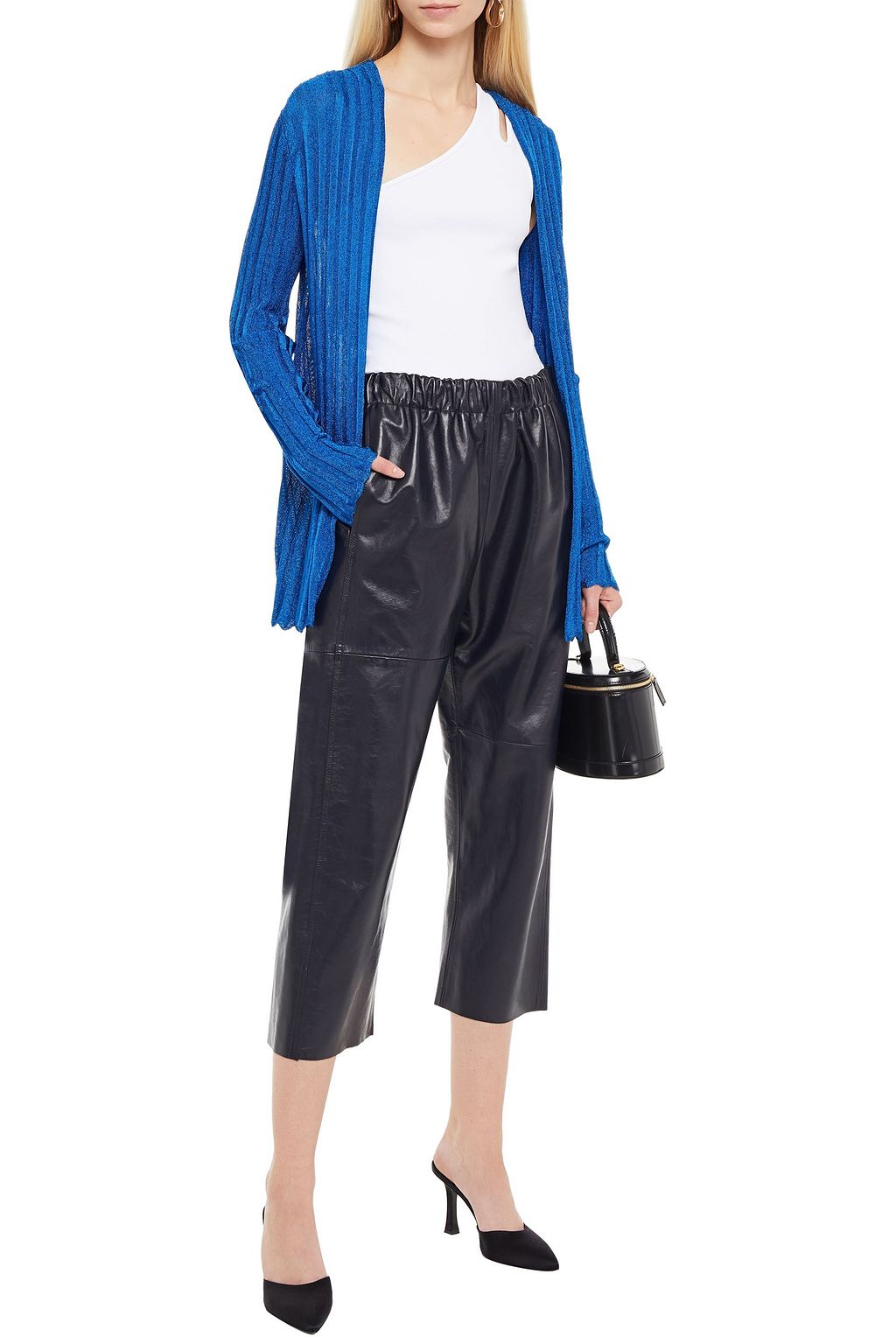 MISSONI Metallic ribbed-knit cardigan