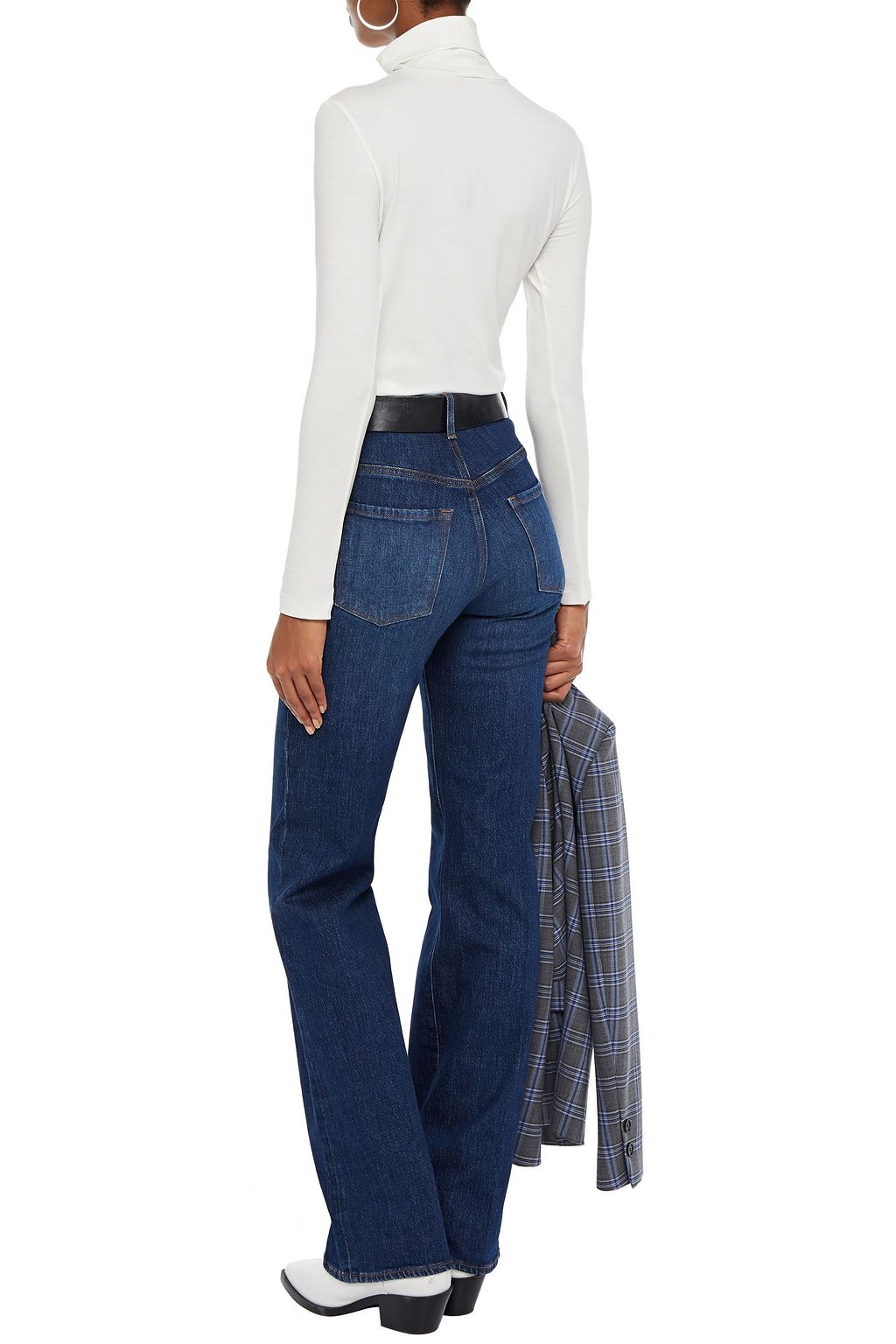J BRAND Faded high-rise wide-leg jeans