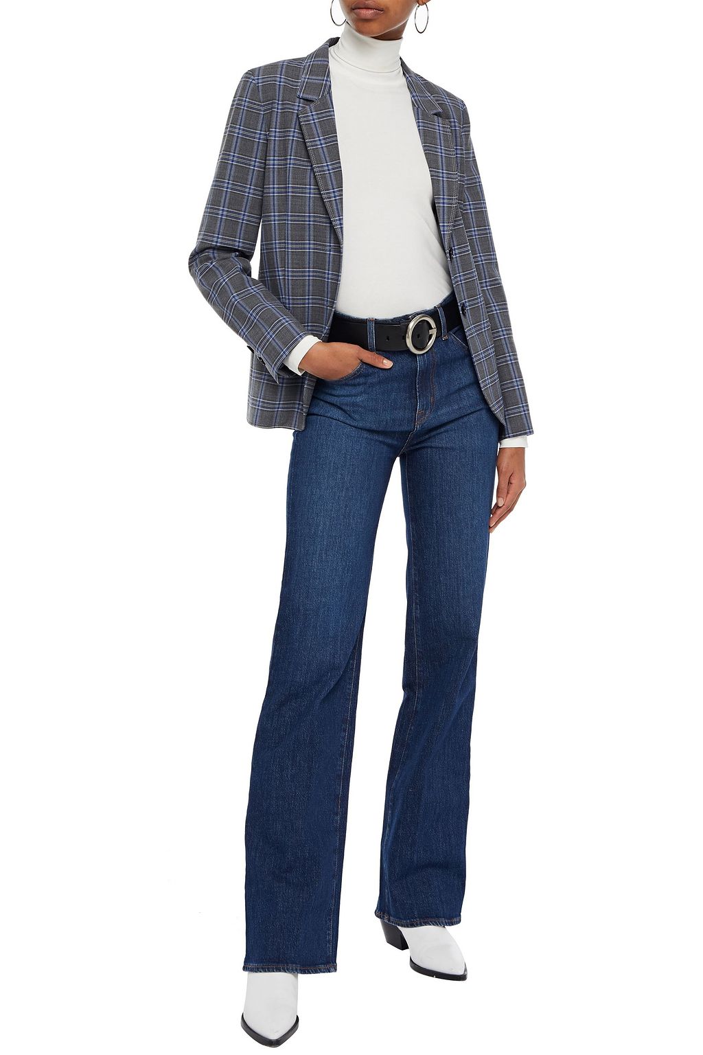 J BRAND Faded high-rise wide-leg jeans