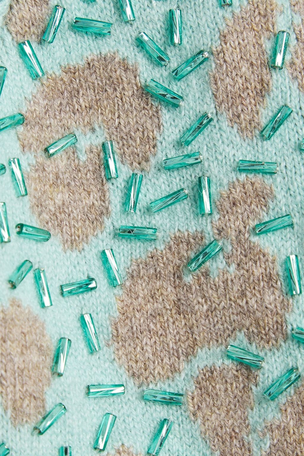 MISSONI Embellished jacquard-knit cashmere cardigan