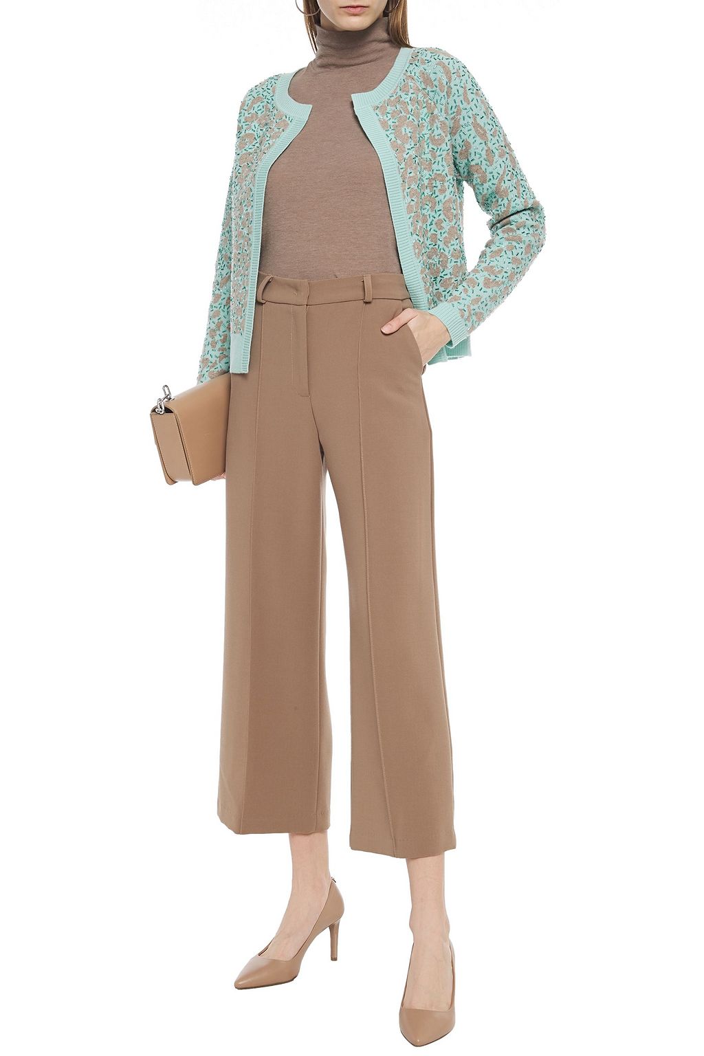 MISSONI Embellished jacquard-knit cashmere cardigan