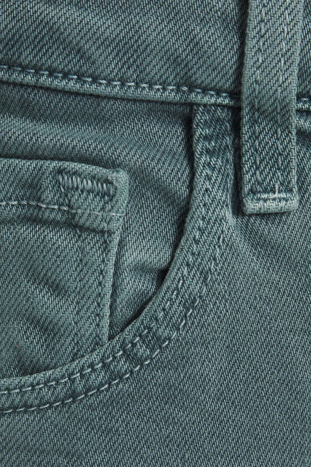 J BRAND Frayed mid-rise straight-leg jeans