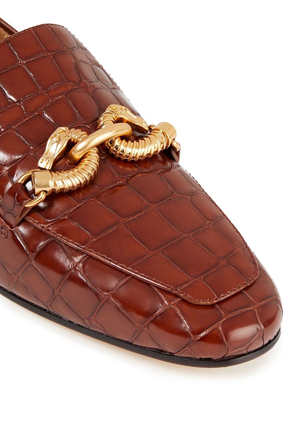 TORY BURCH Jessa croc-effect leather loafers