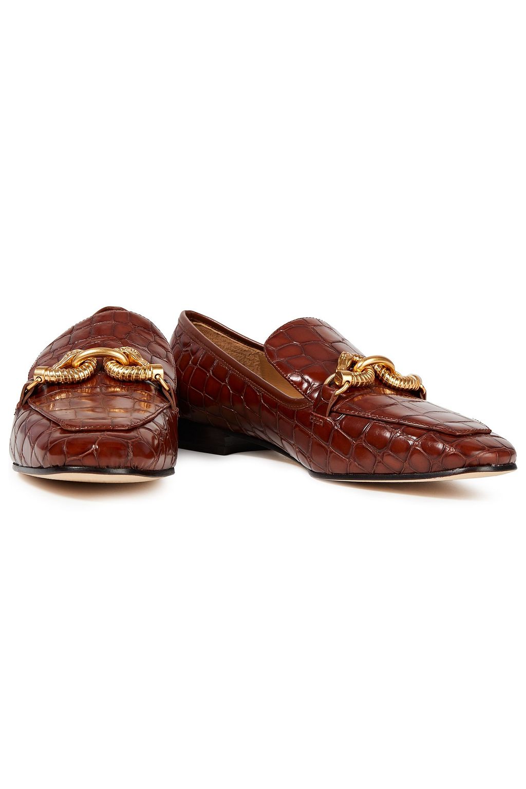 TORY BURCH Jessa croc-effect leather loafers