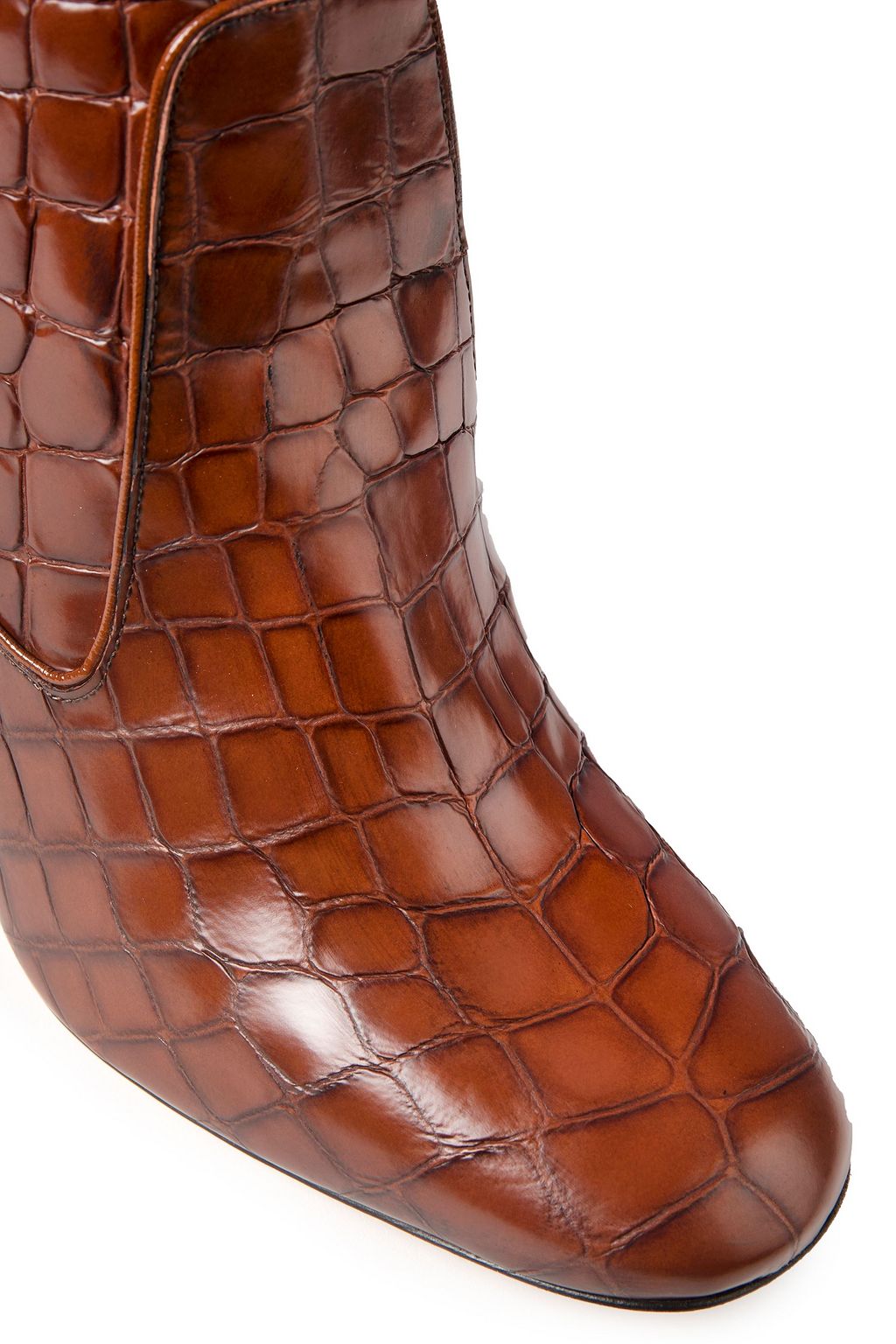 TORY BURCH Jessa croc-effect leather knee boots