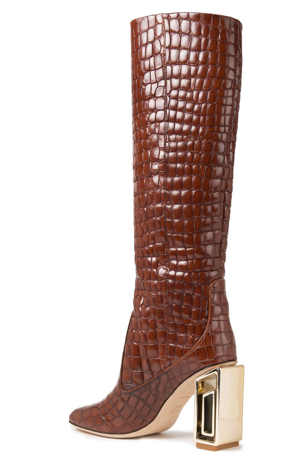 TORY BURCH Jessa croc-effect leather knee boots
