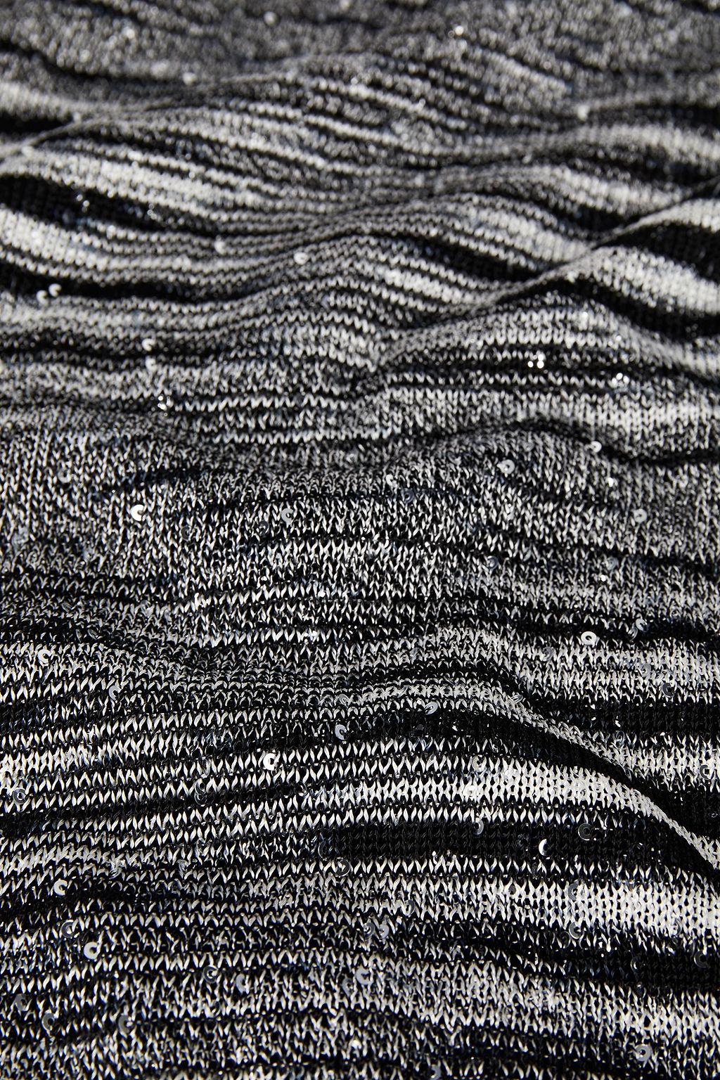 MISSONI Sequin-embellished space-dyed knitted scarf