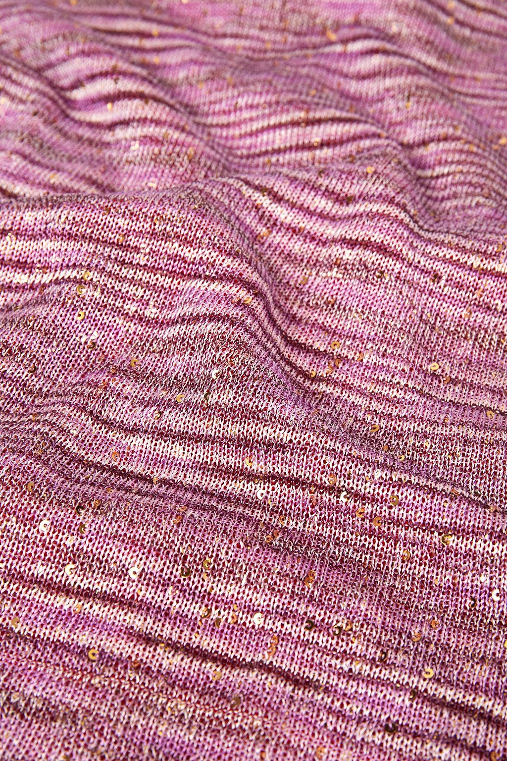 MISSONI Sequin-embellished space-dyed knitted scarf