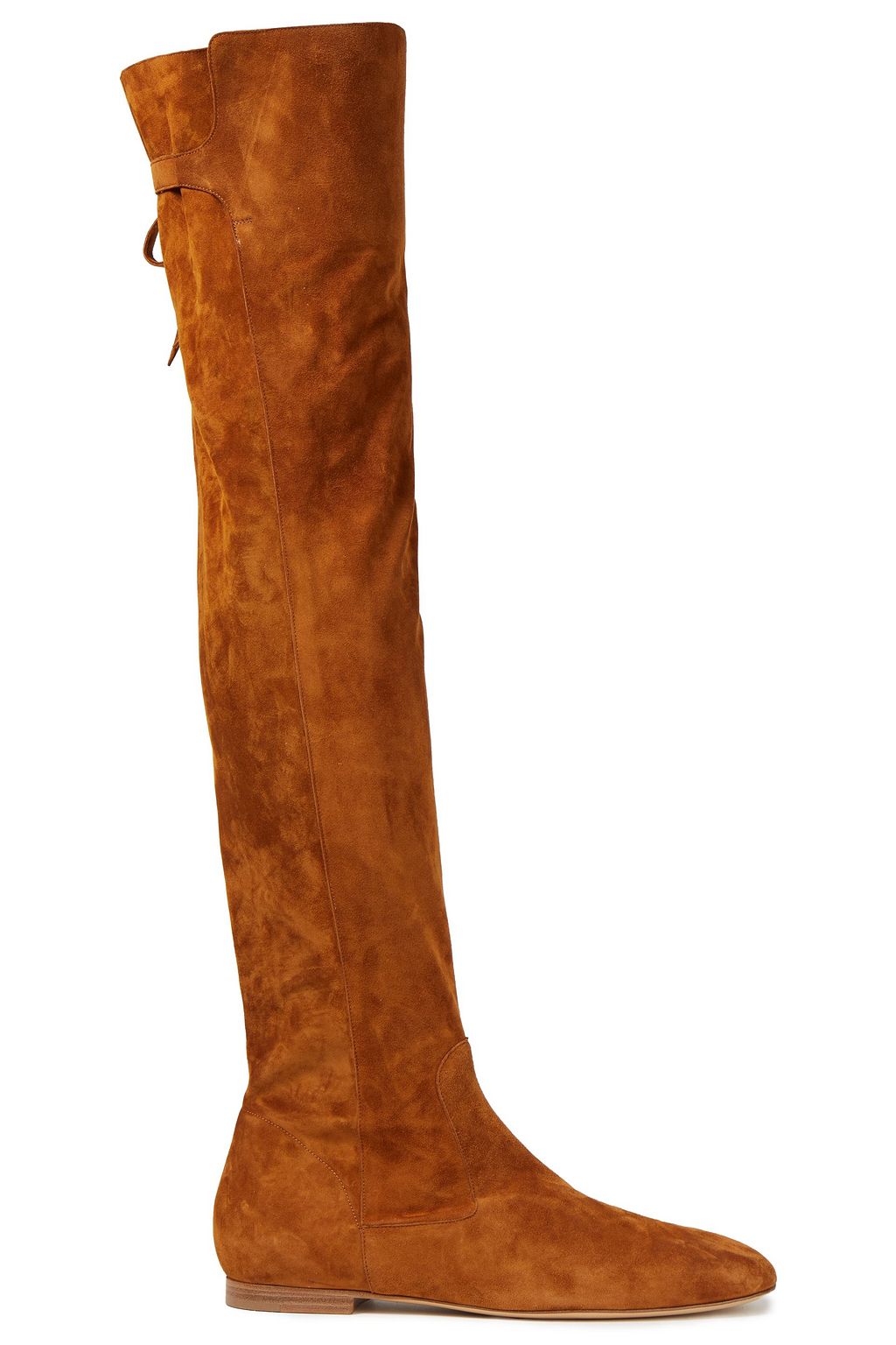 Brown suede over the knee flat boots Outlet