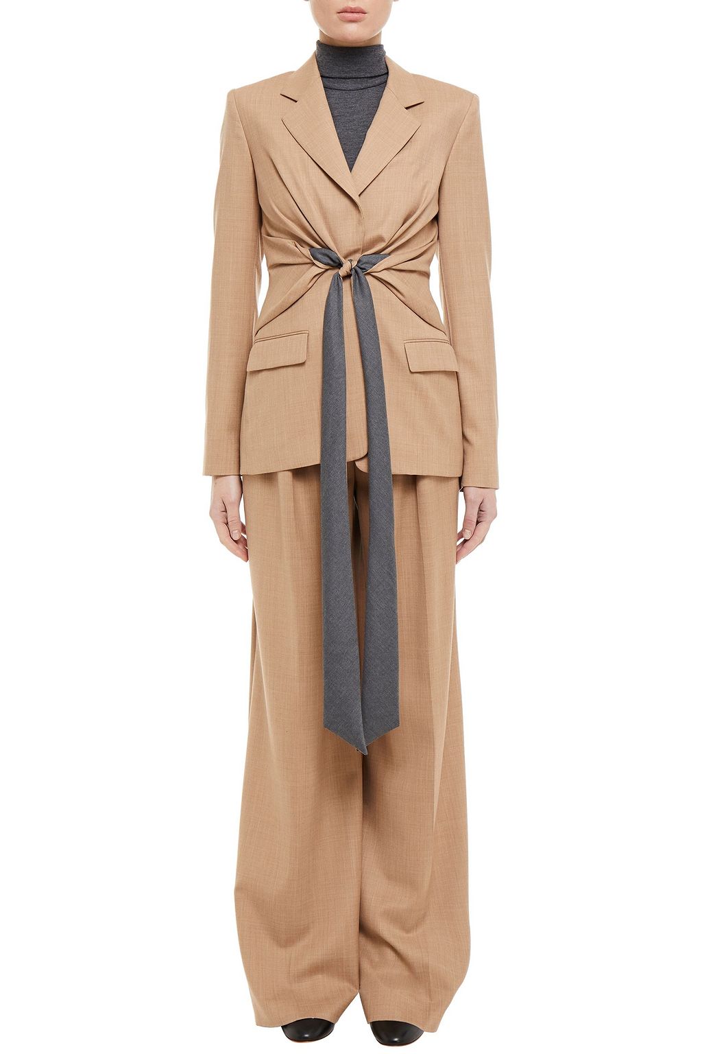 GABRIELA HEARST Grant tie-front wool-blend blazer