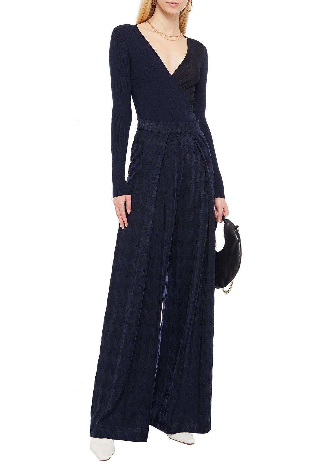 MISSONI Wrap-effect wool-blend sweater
