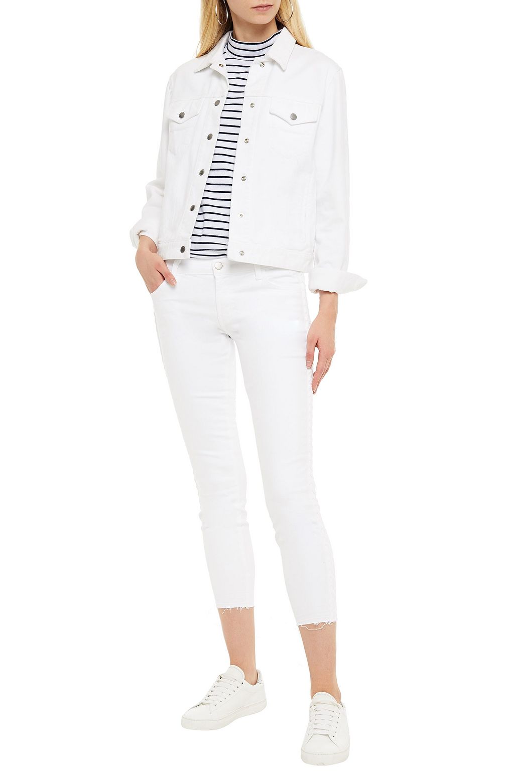J BRAND Cropped low-rise skinny jeans