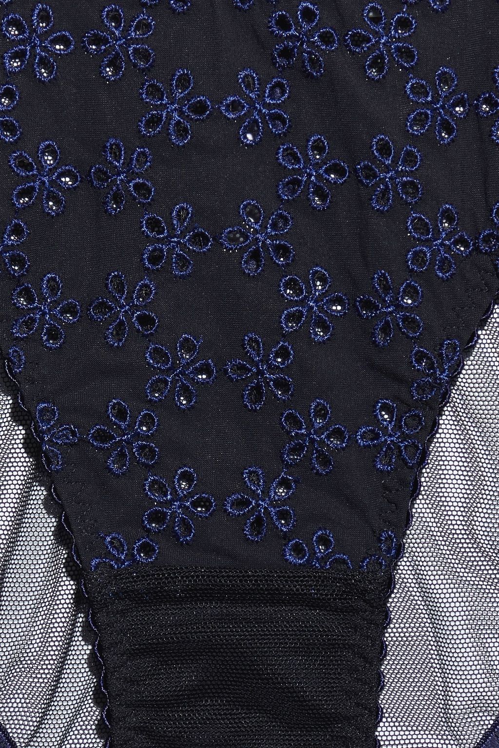 MYLA Avery Row broderie anglaise jersey and stretch-tulle low-rise briefs