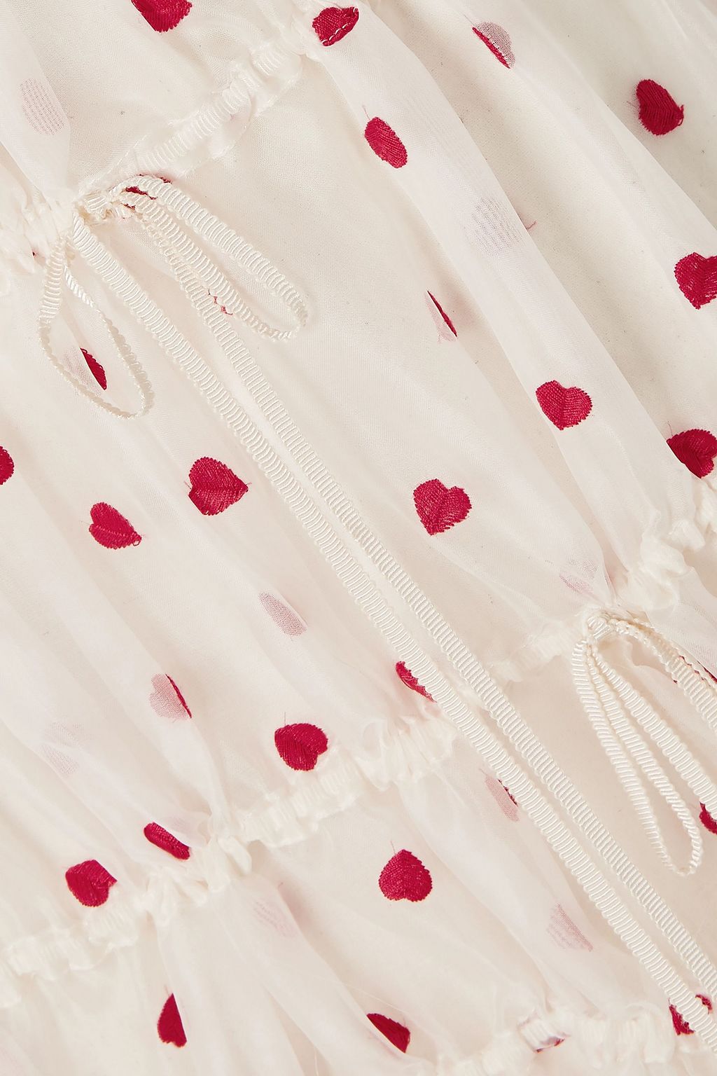 BROCK COLLECTION Tiered embroidered silk-blend organza maxi skirt