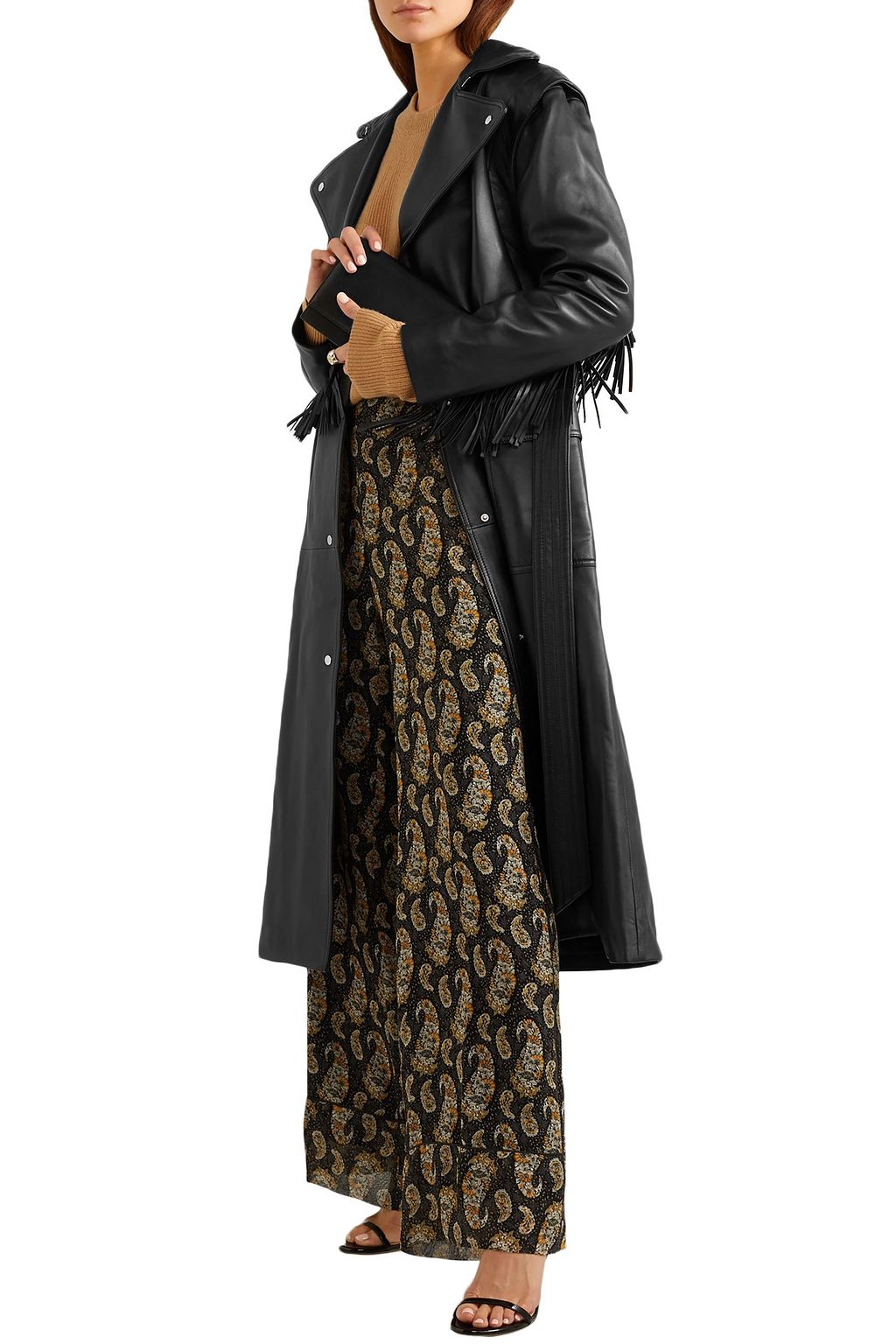 ALTUZARRA Dickson fringed leather trench coat