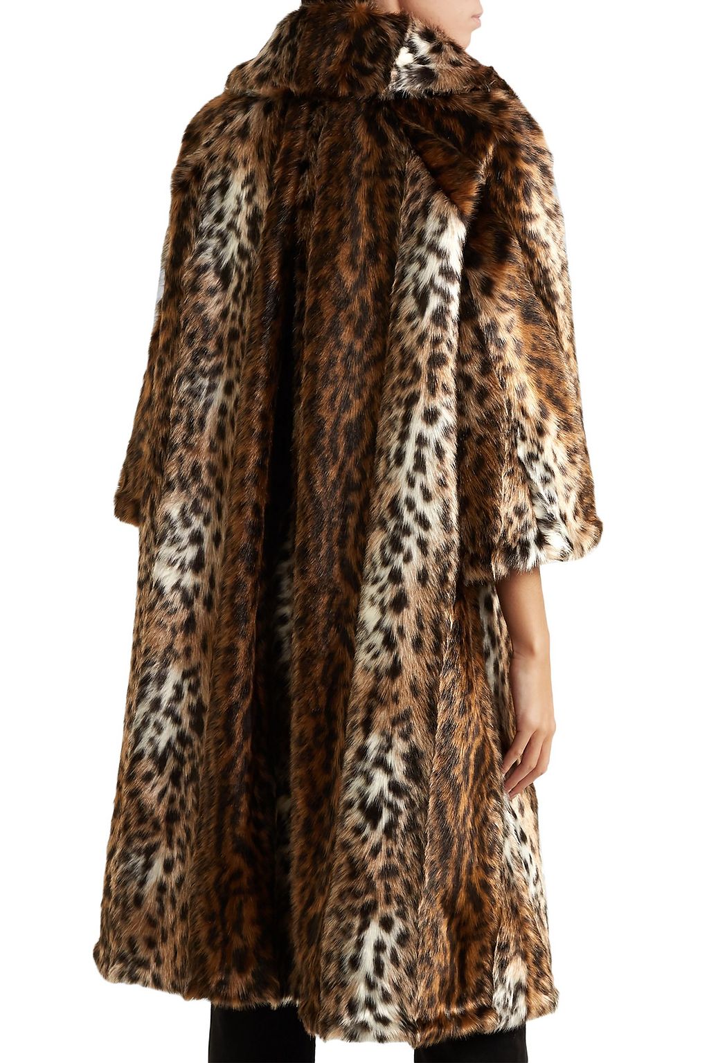 ERDEM Sorayah embellished leopard-print faux fur coat