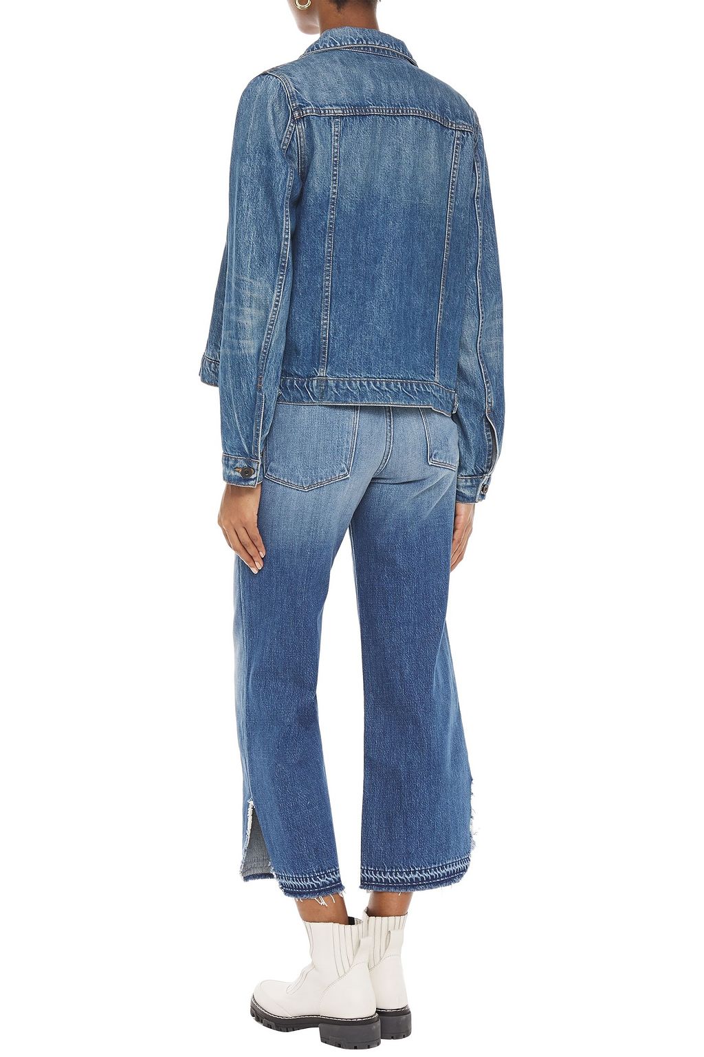 J BRAND Joan faded high-rise wide-leg jeans