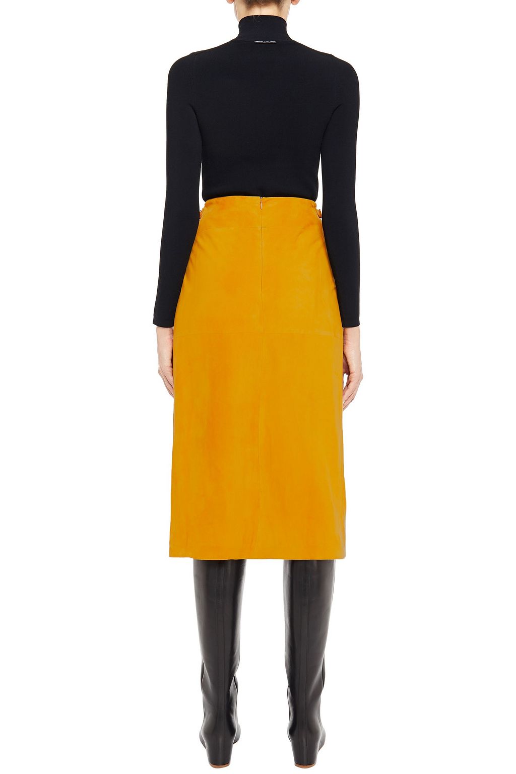 GABRIELA HEARST Split-front suede midi skirt