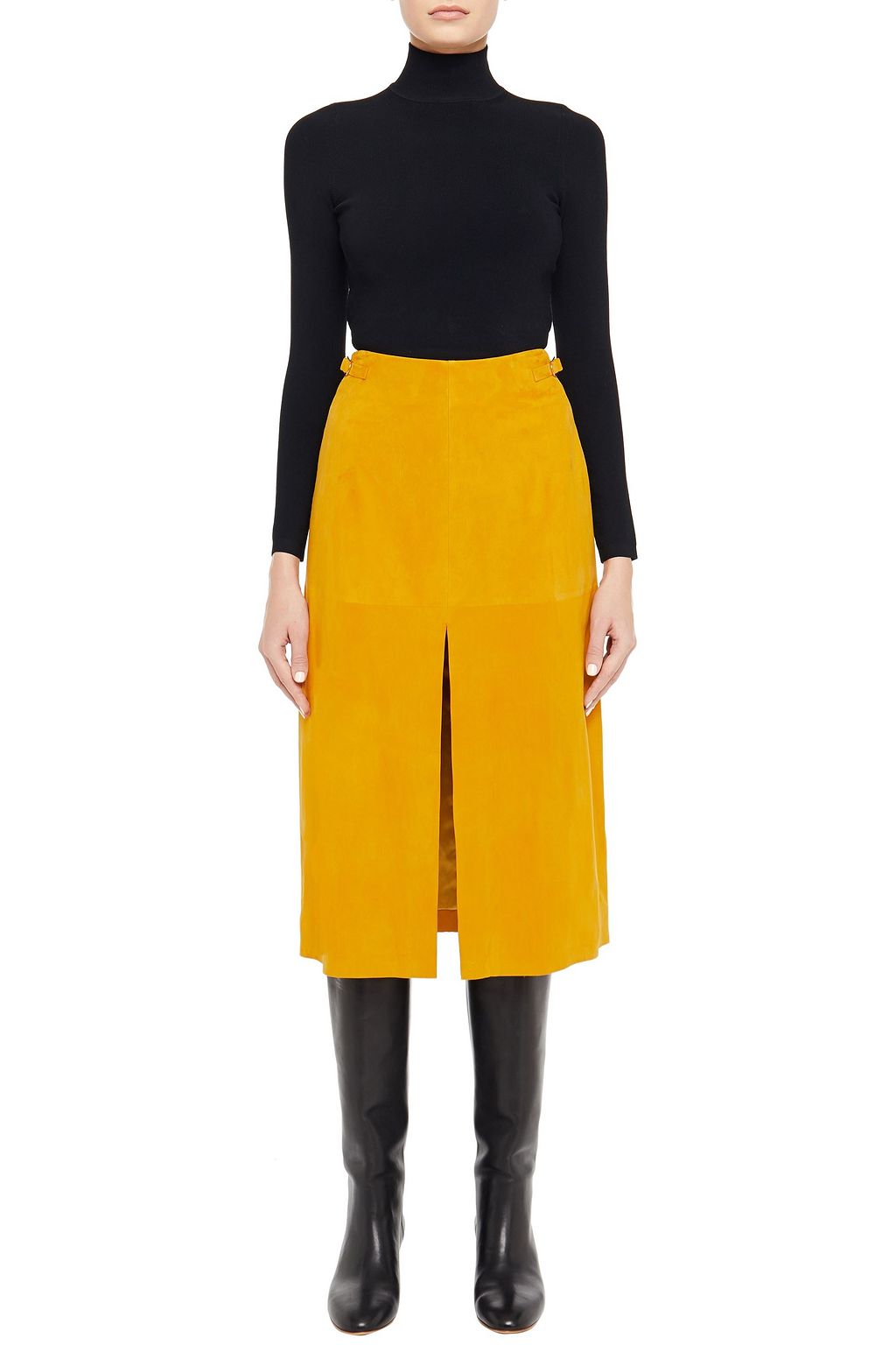GABRIELA HEARST Split-front suede midi skirt