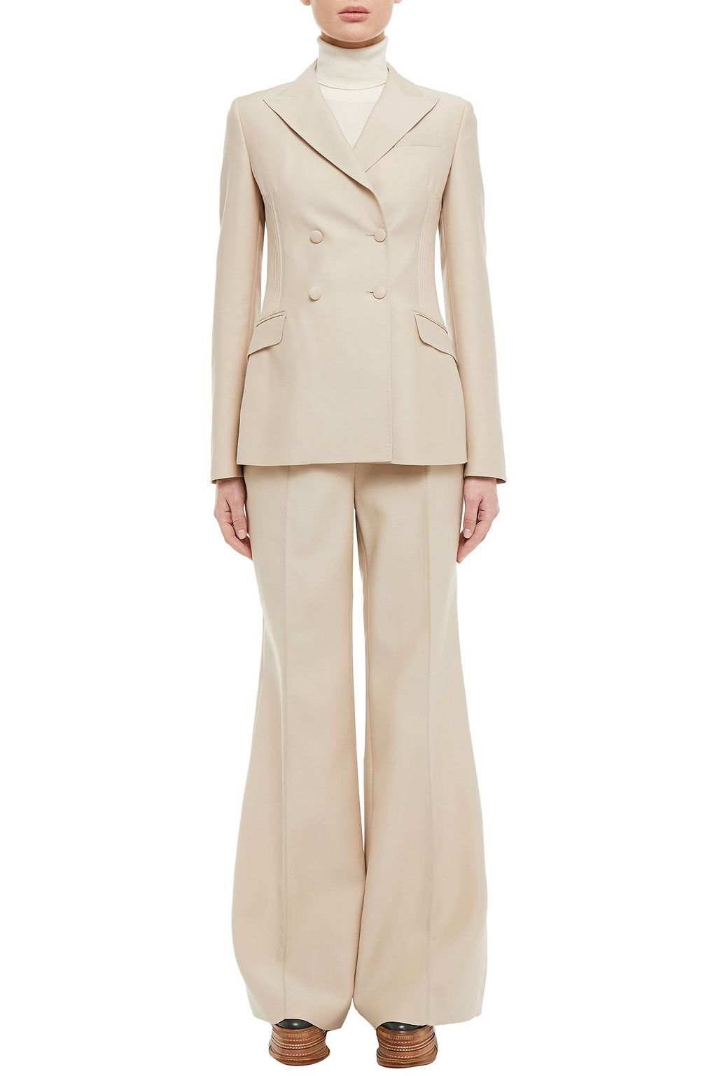 GABRIELA HEARST Wool and silk-blend crepe flared pants