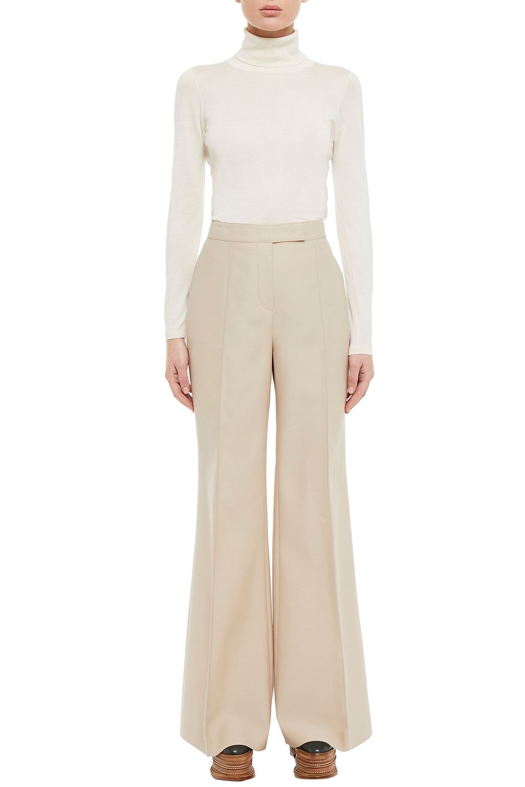 GABRIELA HEARST Wool and silk-blend crepe flared pants