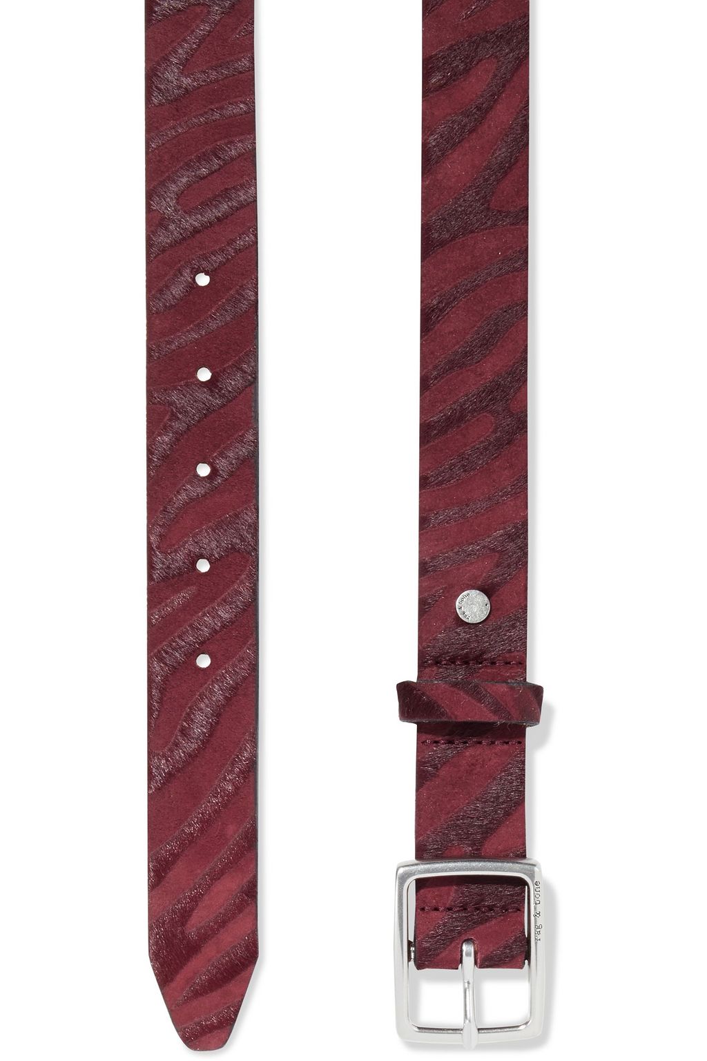 RAG & BONE Boyfriend calf hair and suede belt